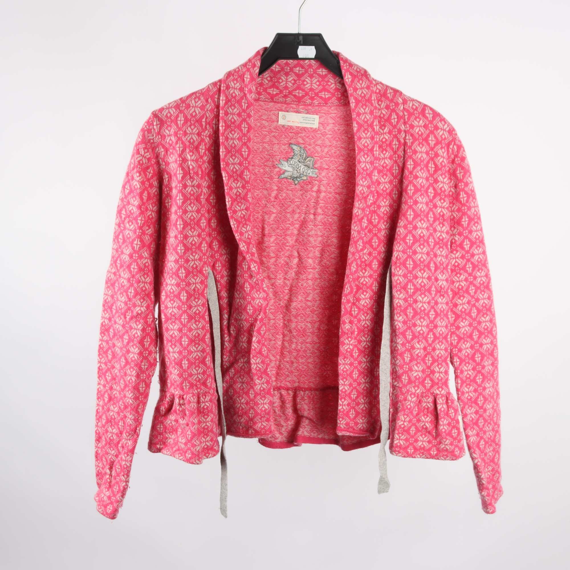 Kofta, Odd Molly, rosa, vit, lammull, stl. M.