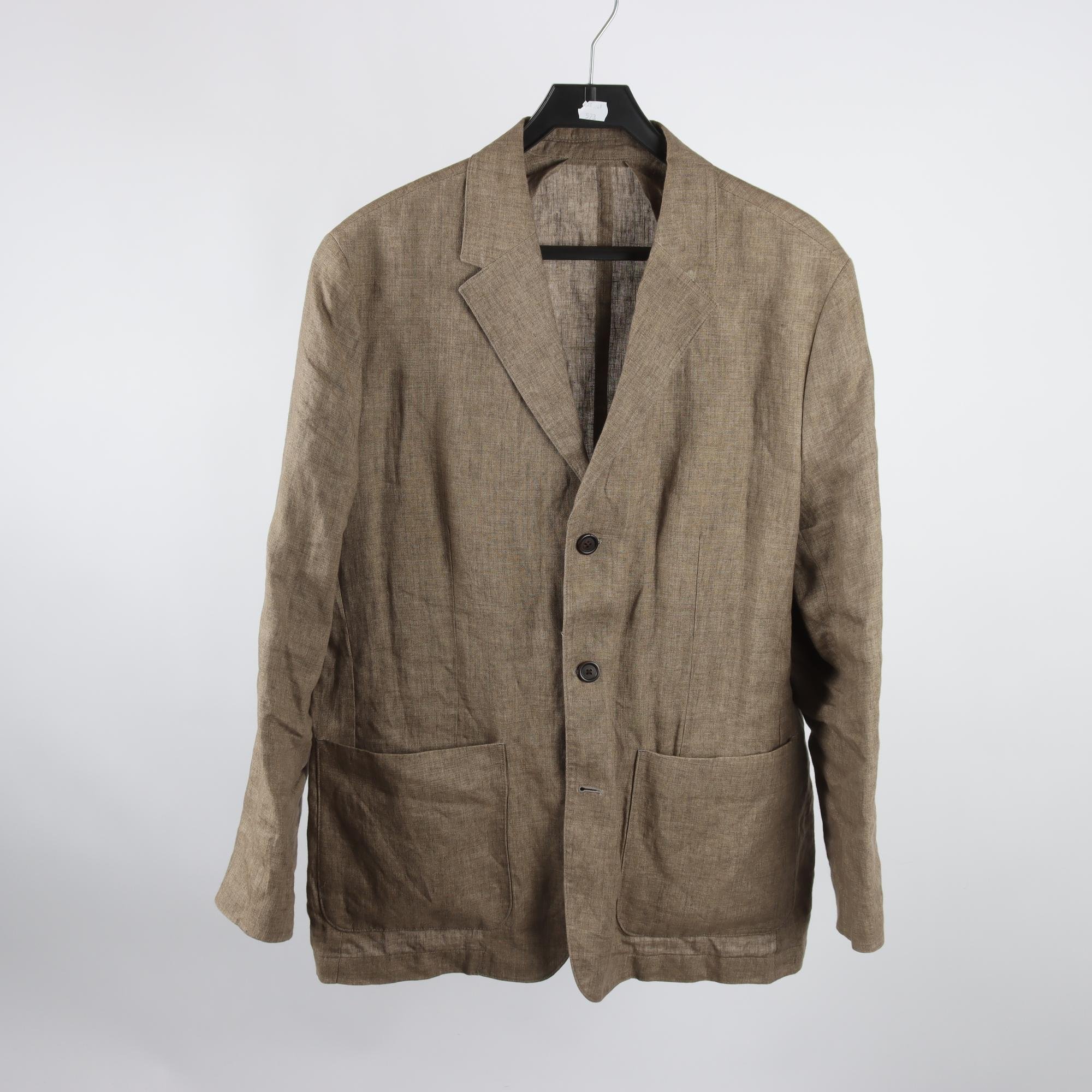 Kavaj, Massimo Dutti, beige, 100% lin, stl. 52.