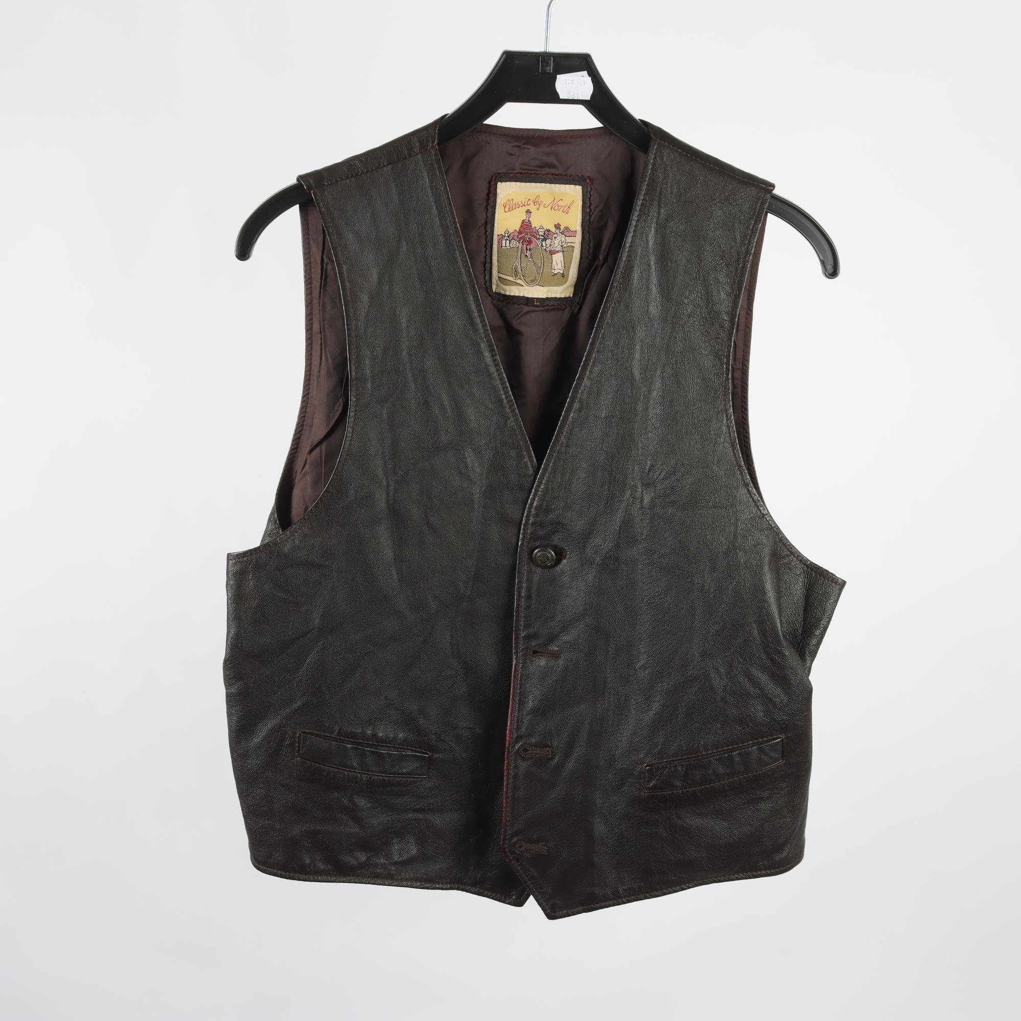 Skinnväst, Classic by North, brun, stl. L.
