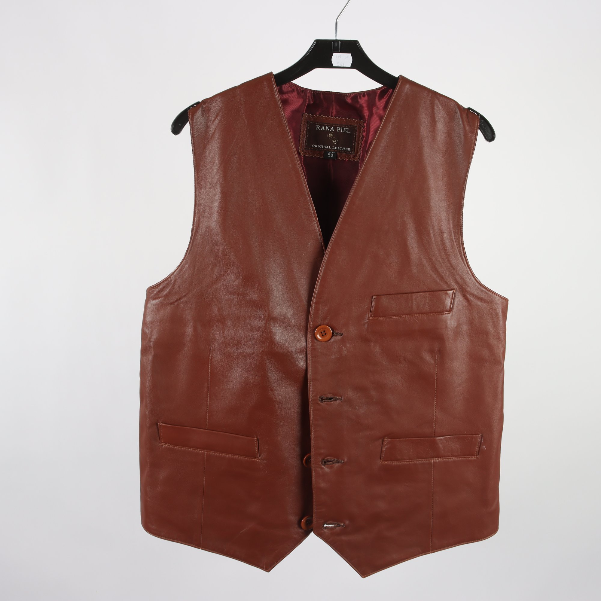 Skinnväst, Rana Piel, brun, stl. 50.