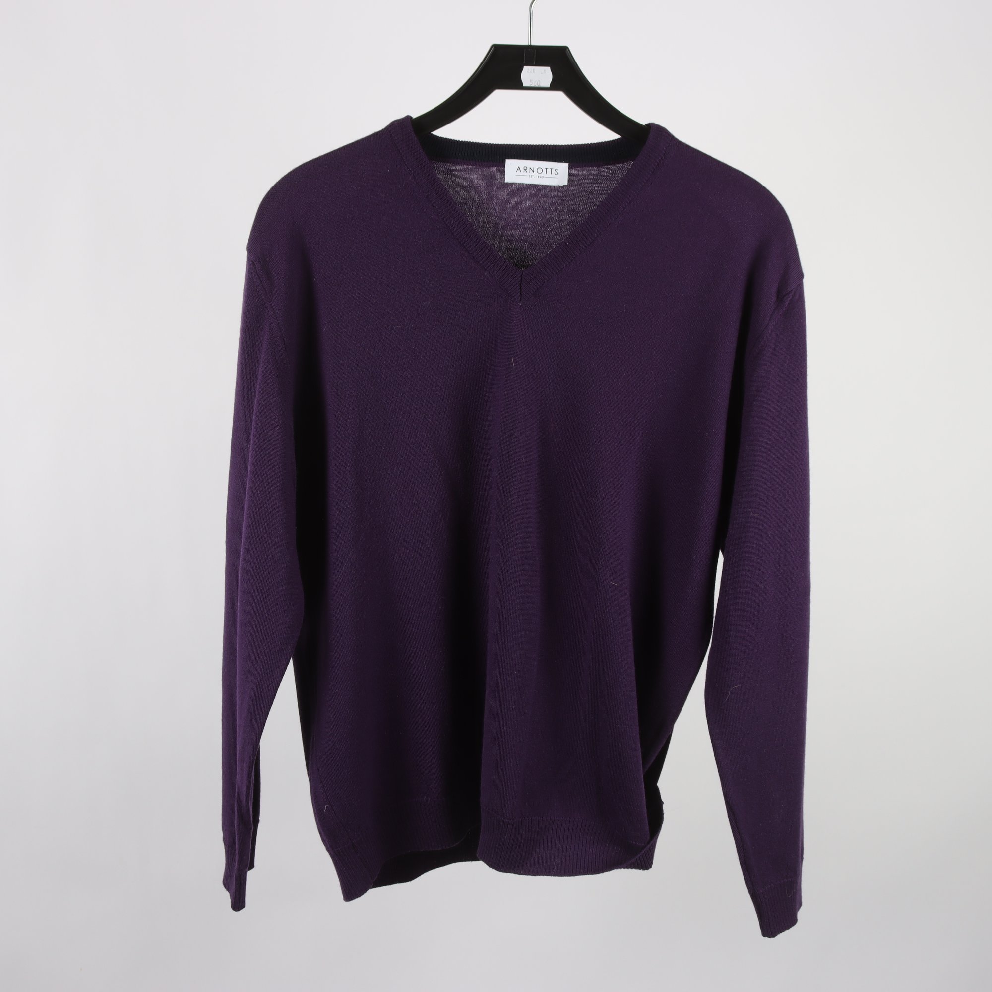 Tröja, Arnotts, lila, 100% ull, stl. L.