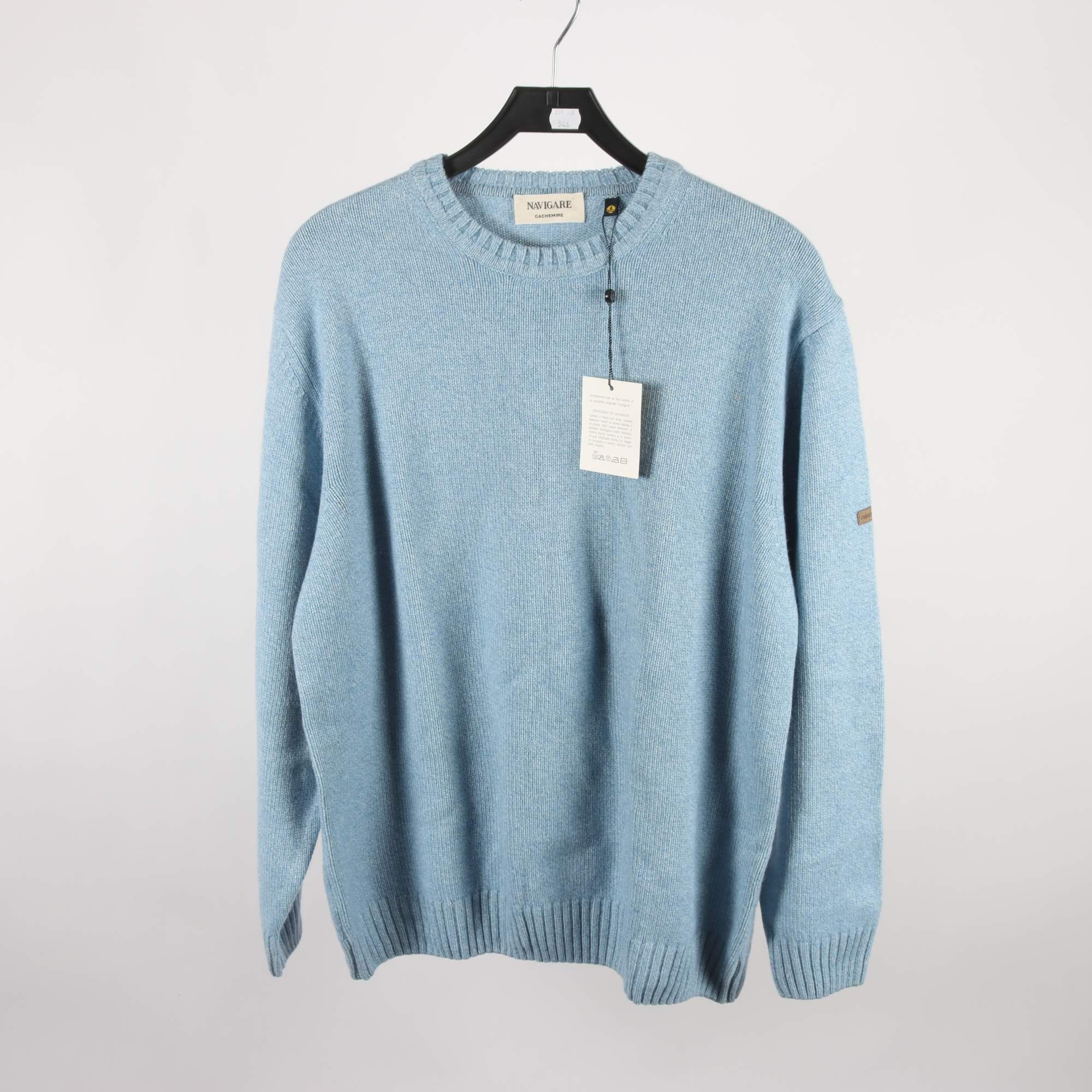 Tröja, Navigare, blå, ull, cashmere, stl. XL.