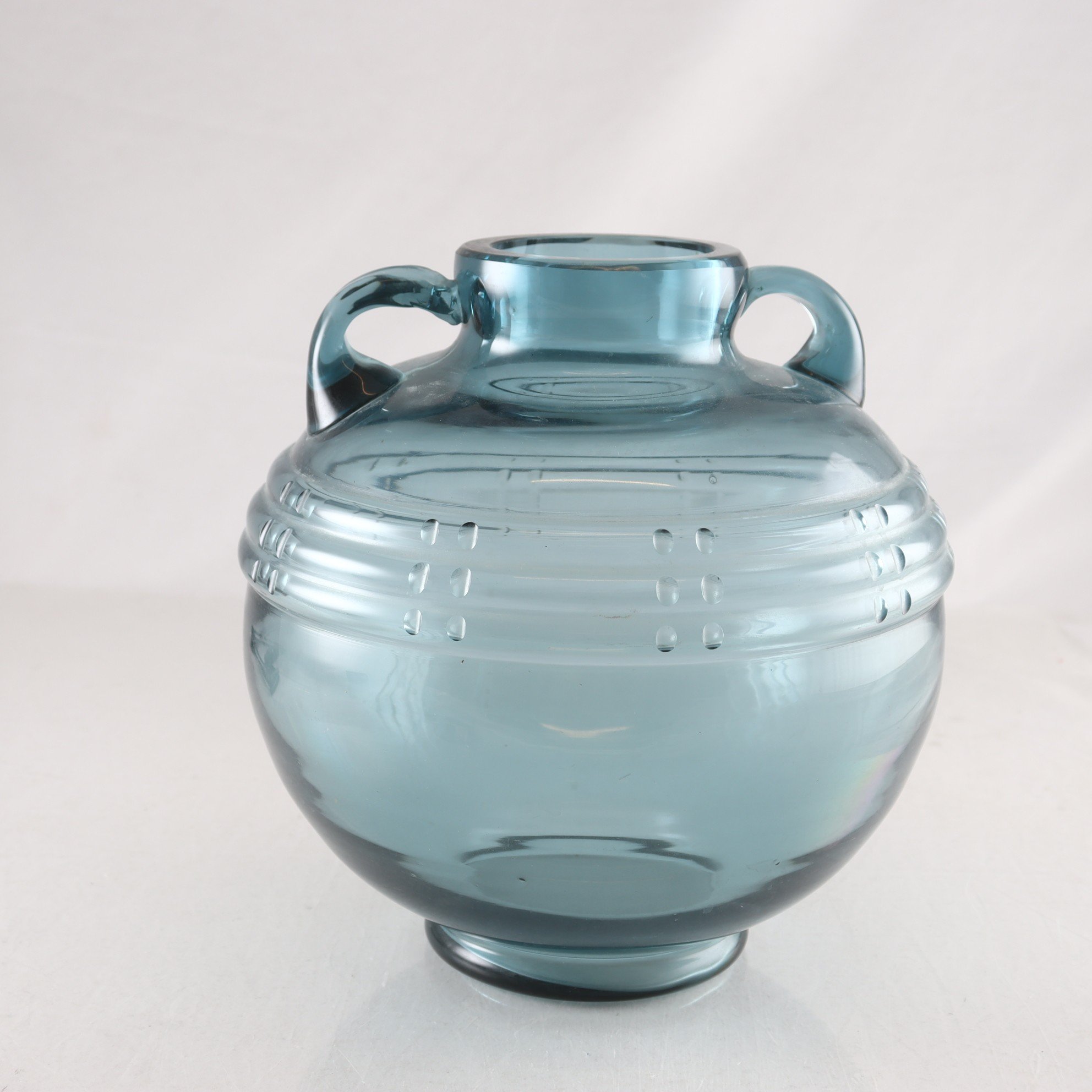 Hänkelvas, slipar dekor, Elis Bergh, Kosta, 1930-tal. Samfraktas ej.