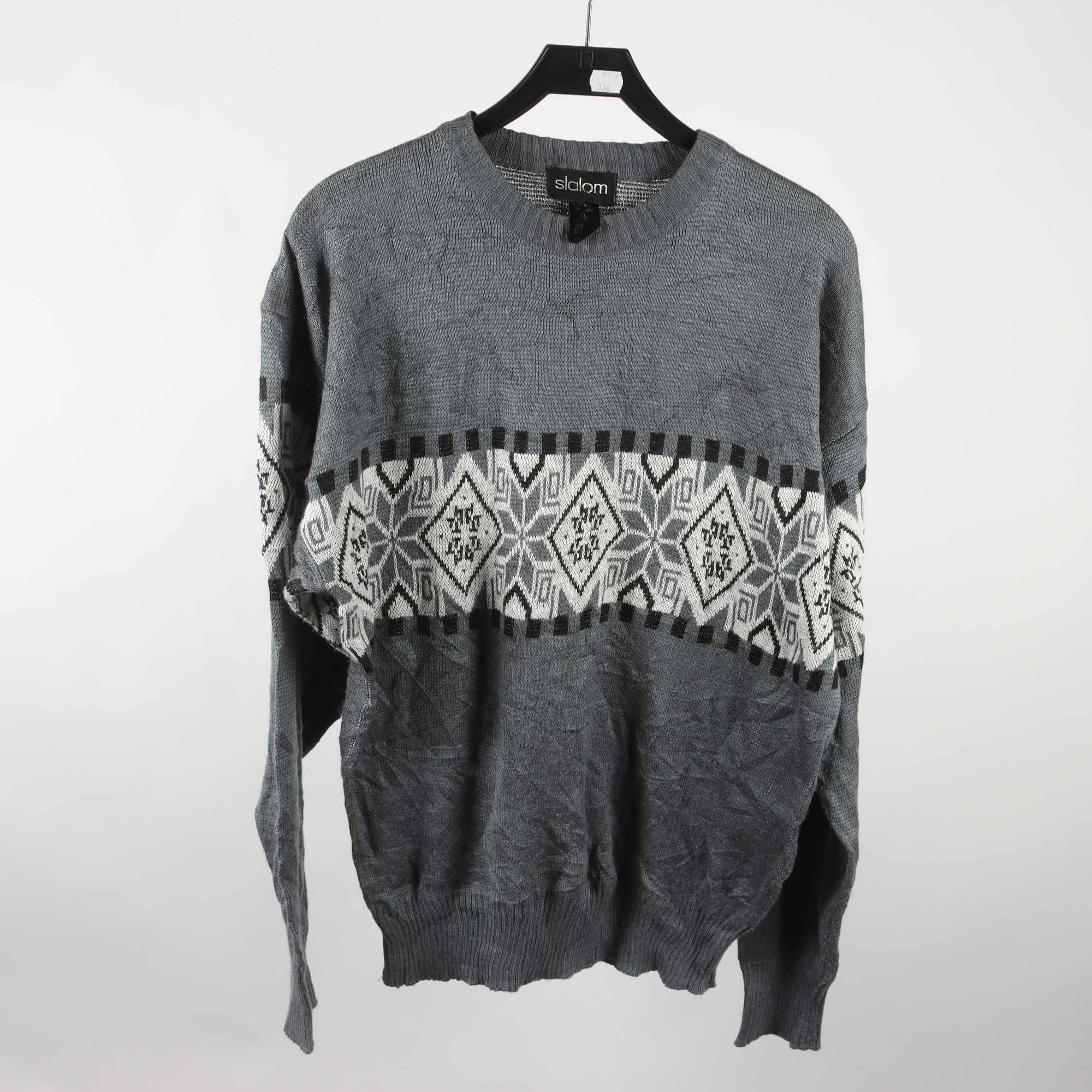 Tröja, Slalom, grå, ullmix, stl. L.