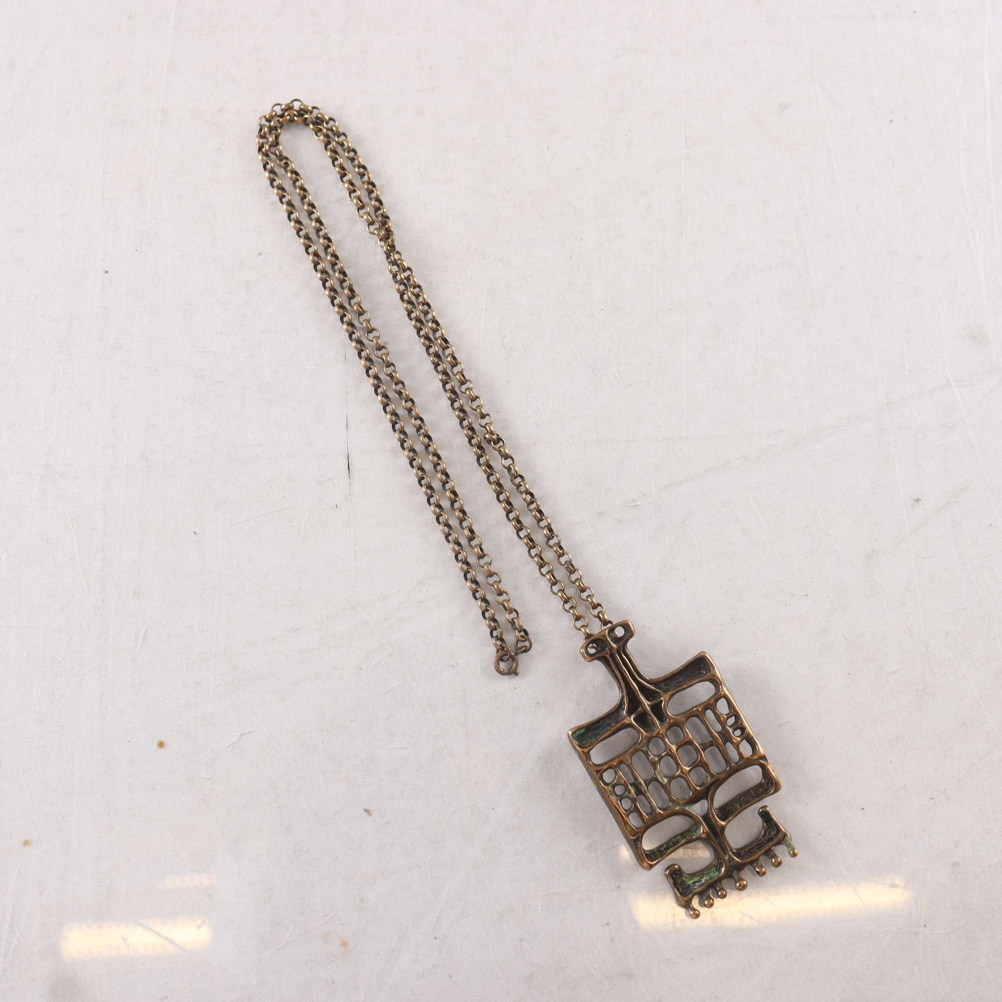 Halsband, Uni David-Andersen, brons, vintage.