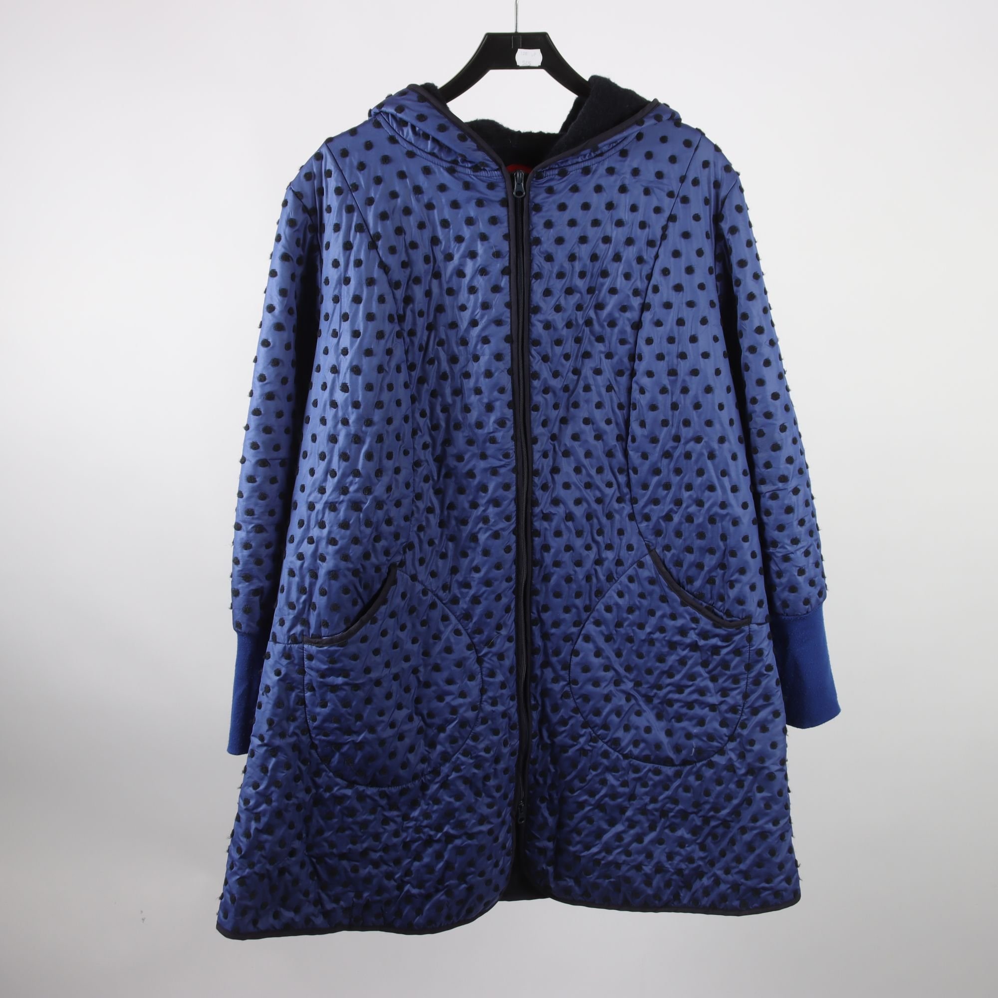 Jacka, Make a Wish, blålila, prickig, ullmix, stl. XXL.