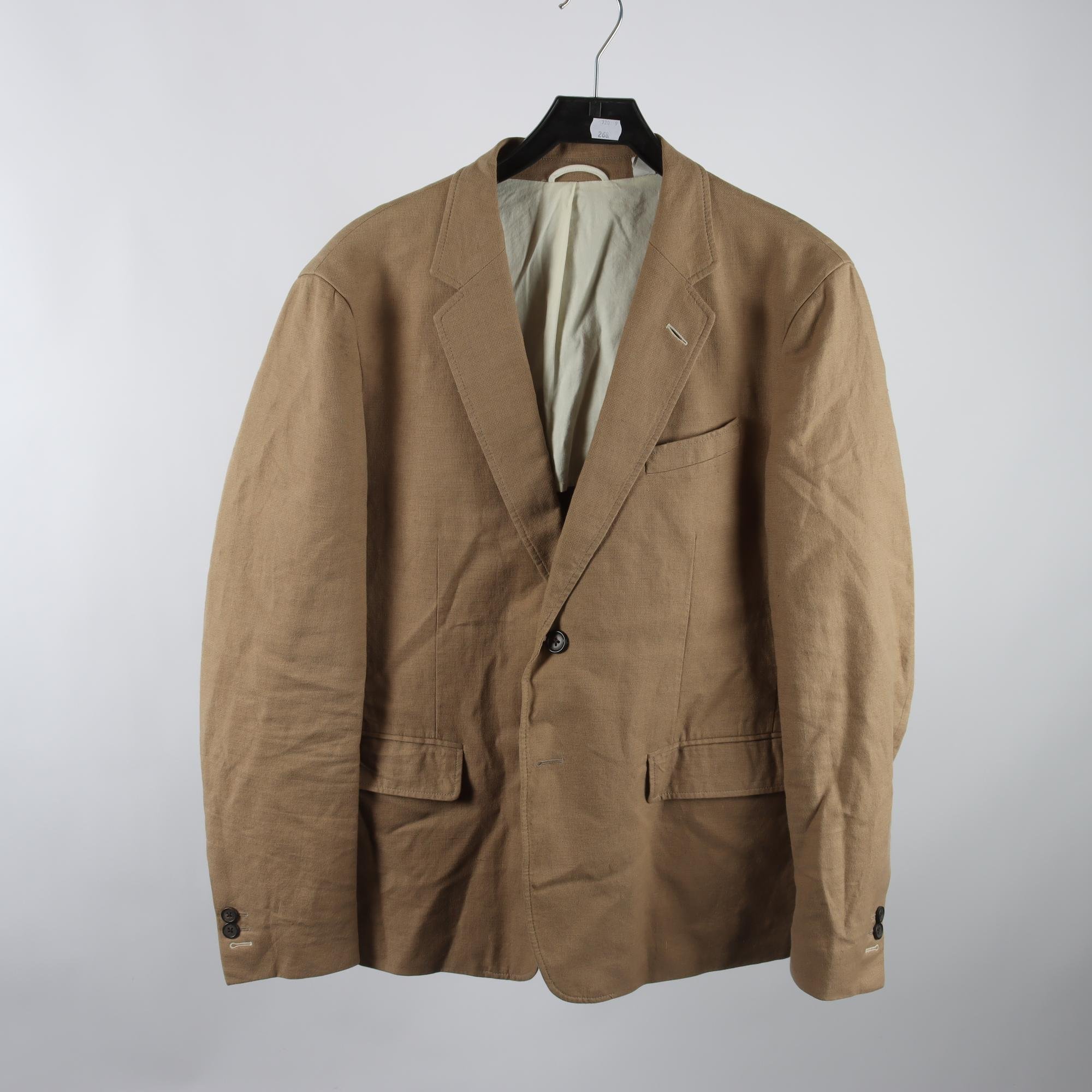 Kavaj, Gant, ljusbrun, lin, bomull, stl. 50.