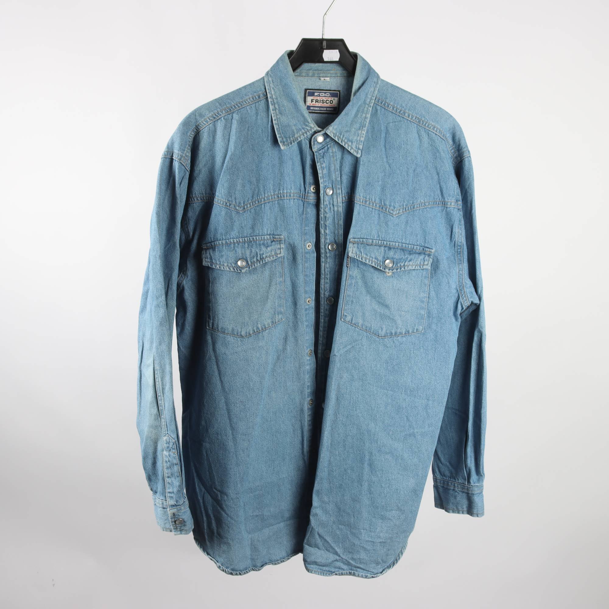 Jeansskjorta, Frisco, blå, retro, stl. L.
