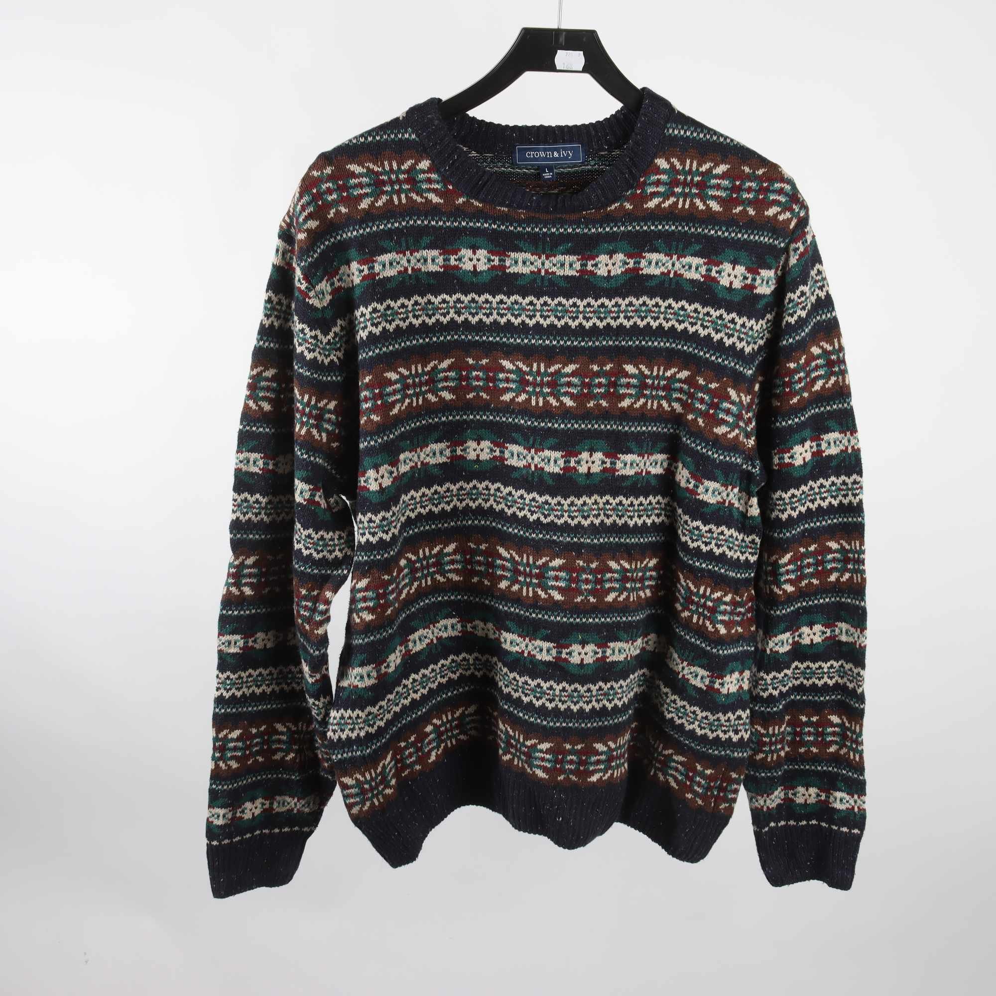 Tröja, Crown & Ivy, blå, grön, stl. L.