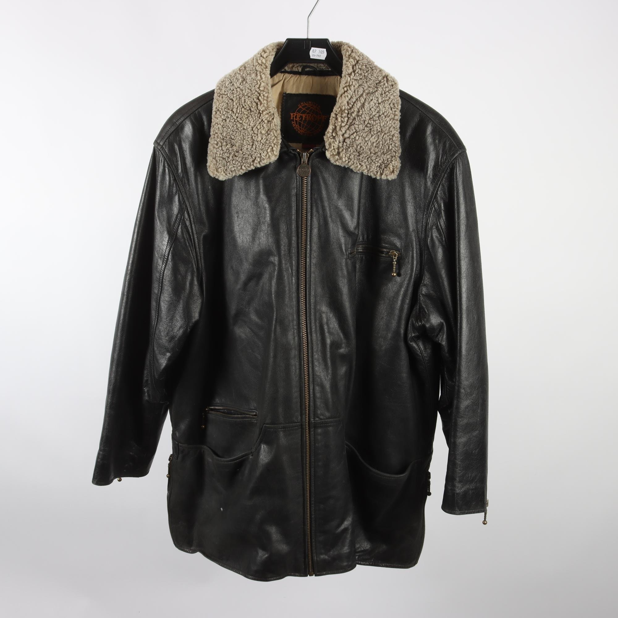 Skinnjacka, Petroff, 100% läder, stl. 42