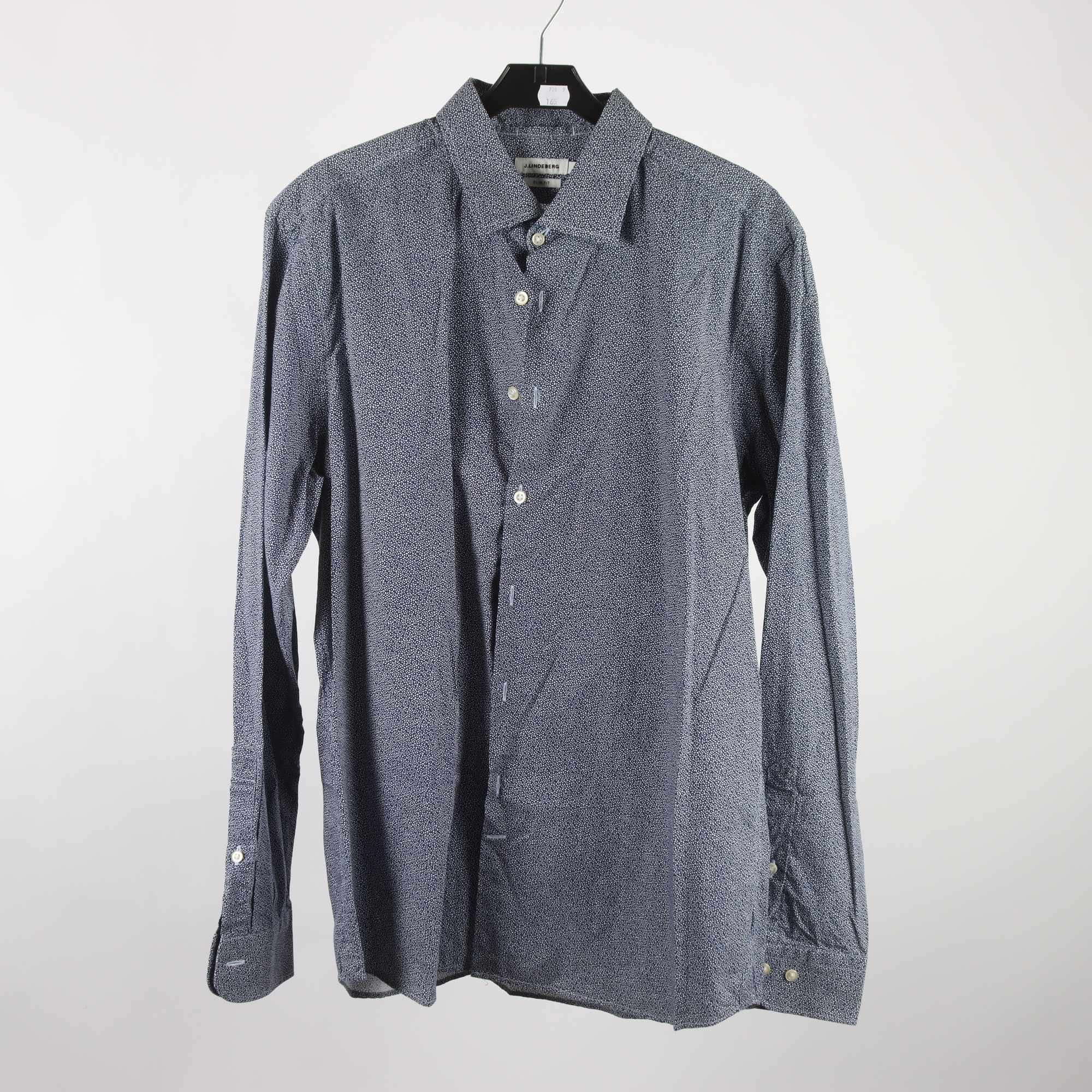 Skjorta, J.Lindeberg, blå, vit, slim fit, stl. L.
