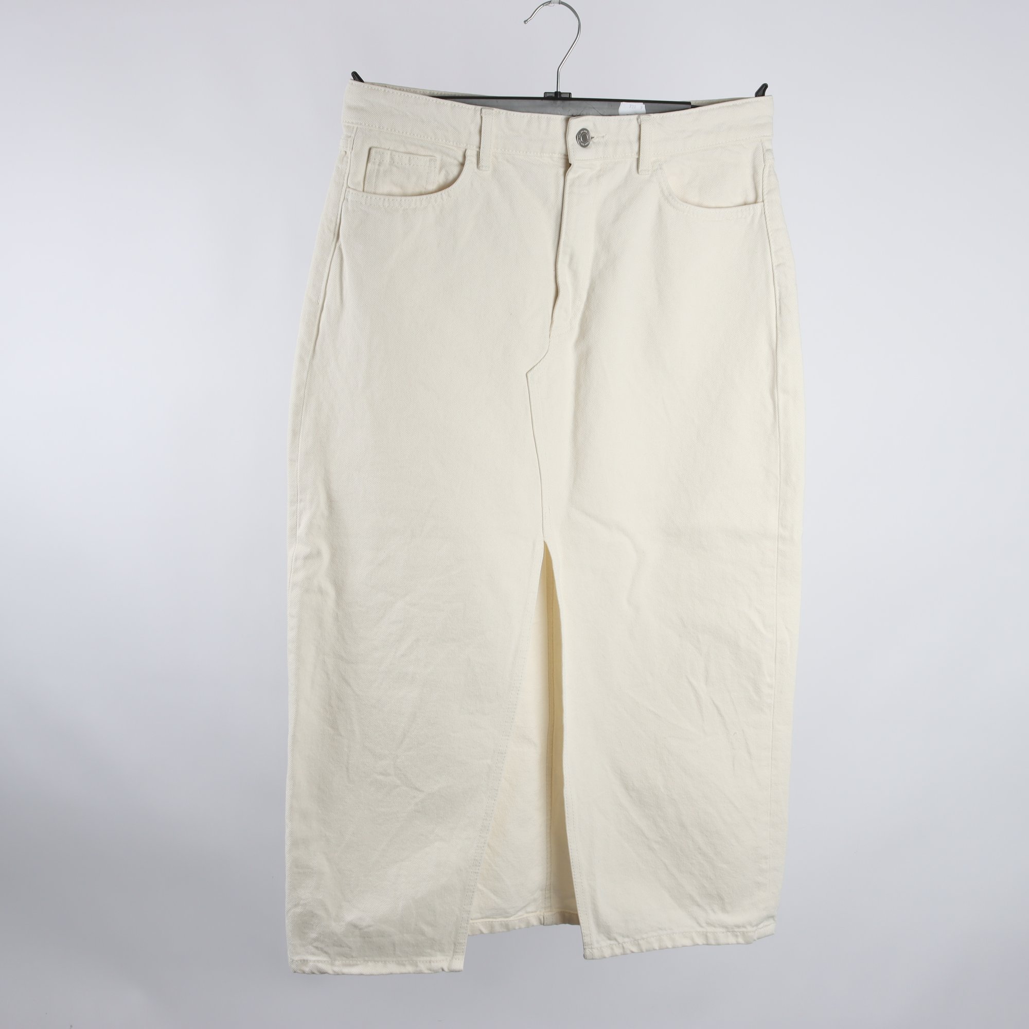 Jeanskjol, Lindex, vit, stl. 40.