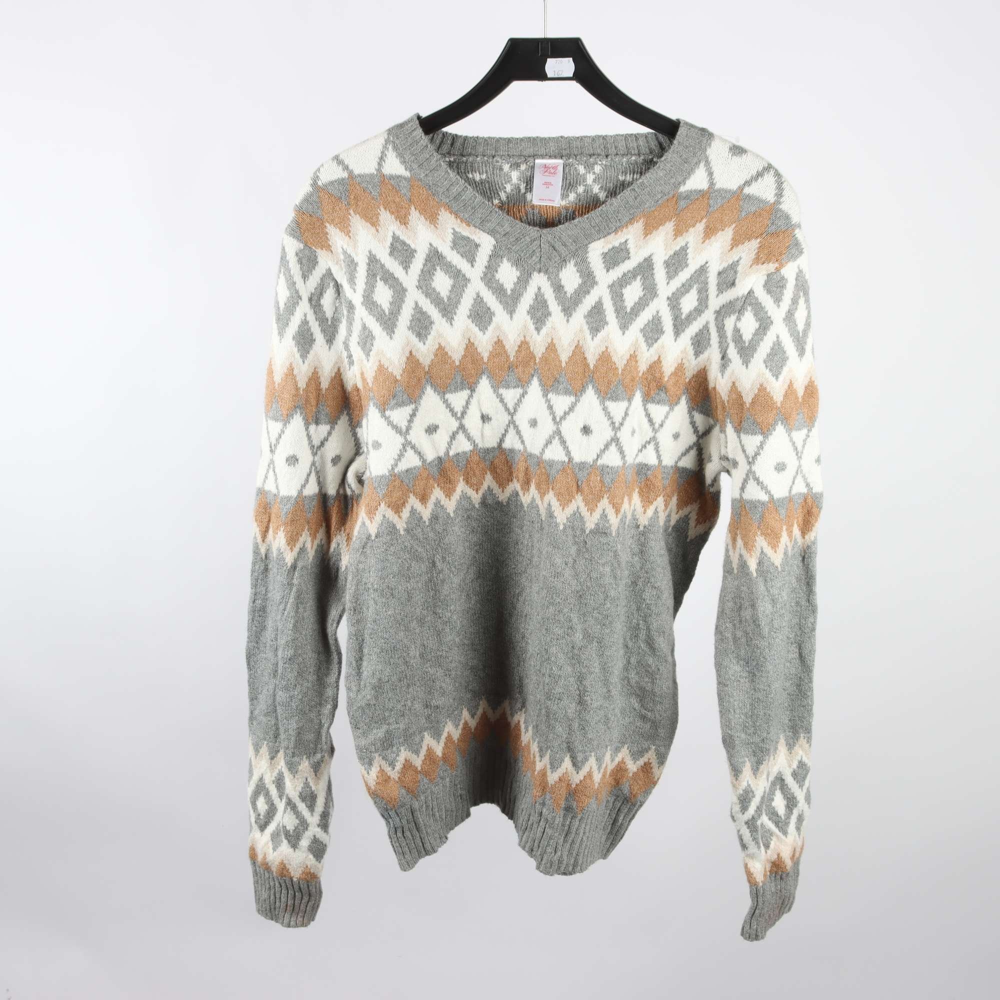 Tröja, North Pole, grå, brun, stl. M.