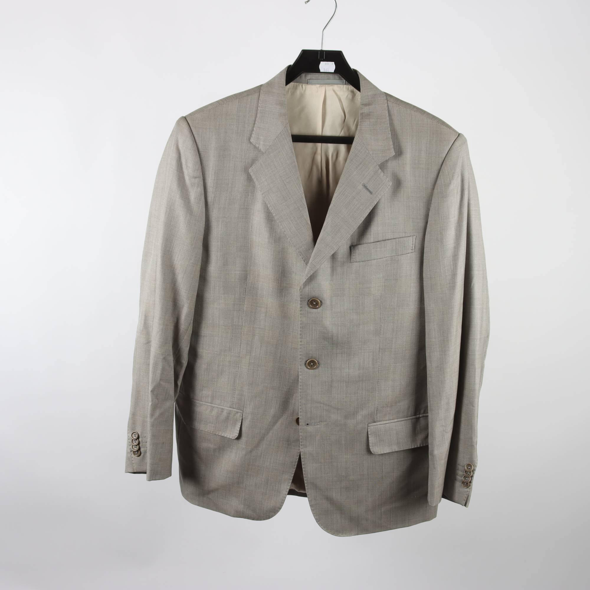 Kavaj, Massimo Dutti, grå, ull, silke, stl. 52.