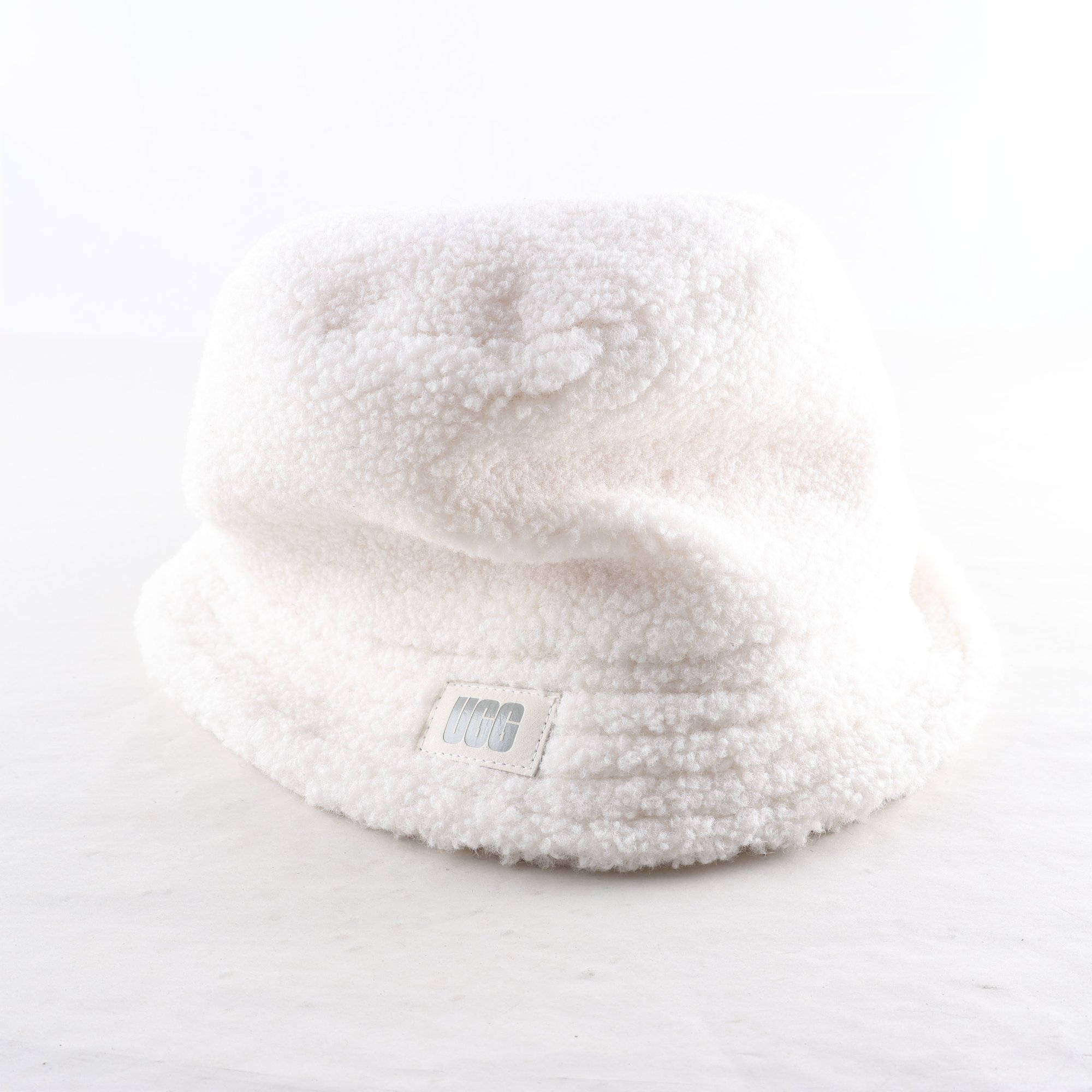 Hatt, UGG, vit, pile, stl. one size.