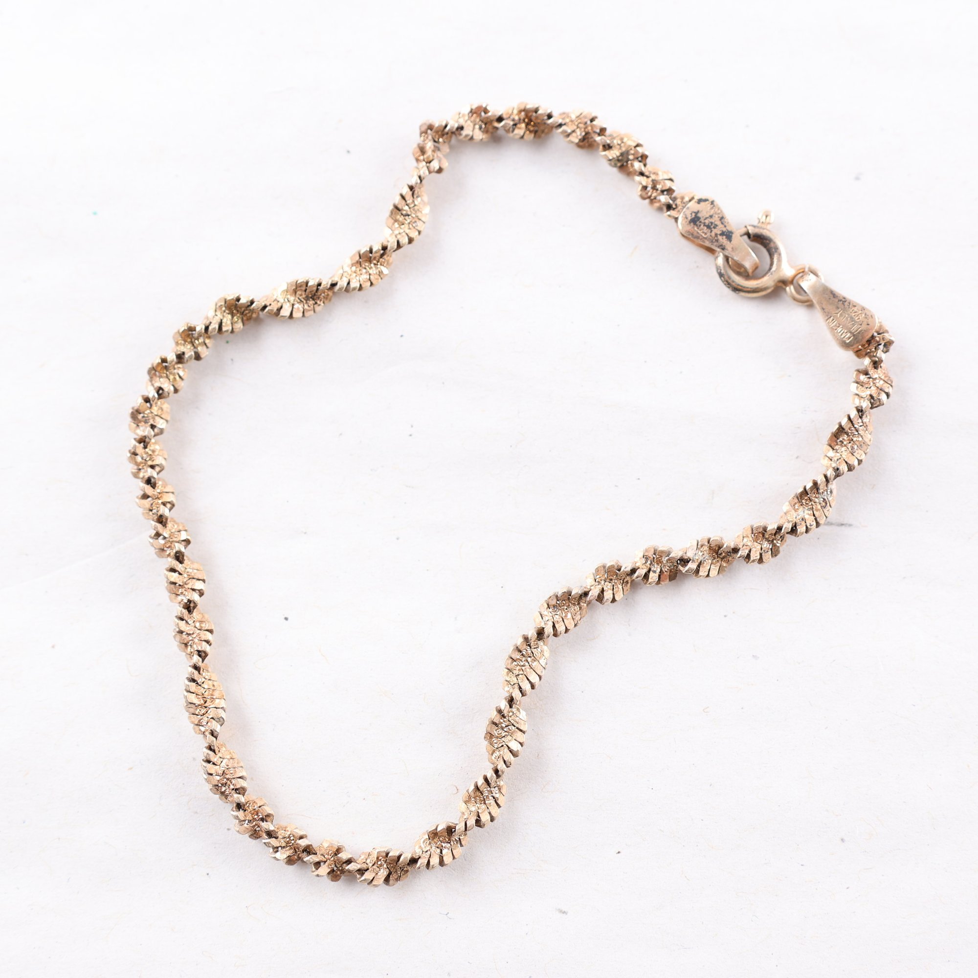 Armband, snurrad, silver, vikt: 3.2g