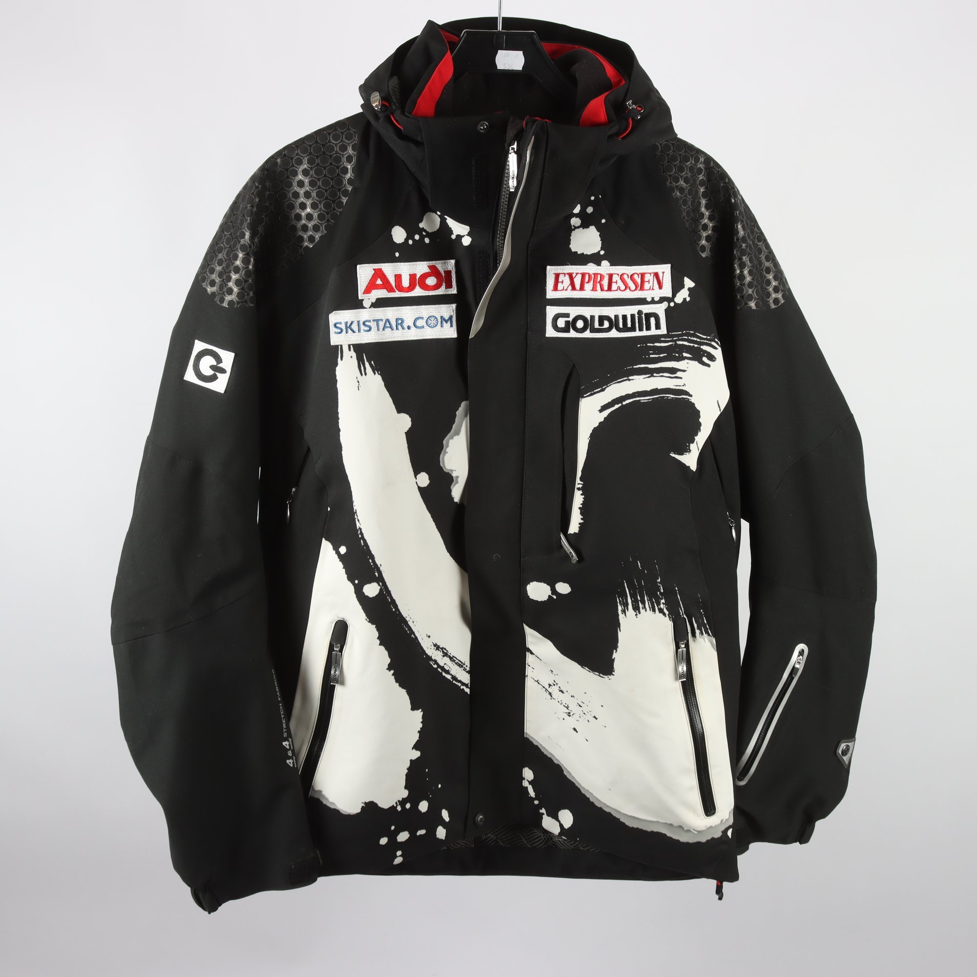 Skidjacka, Goldwin, svart, vit, stl. L.