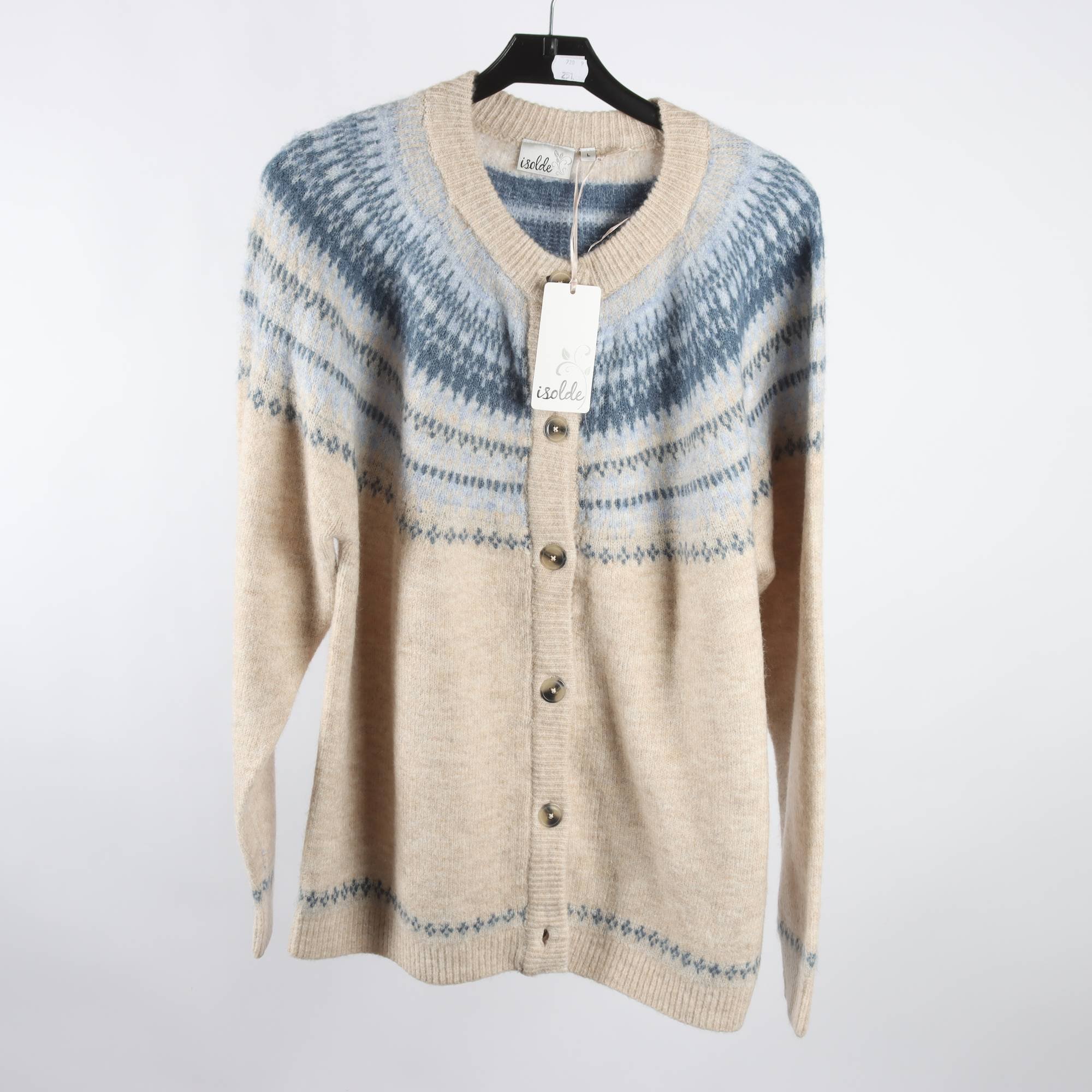 Kofta, Isolde, blå, beige, stl. L.