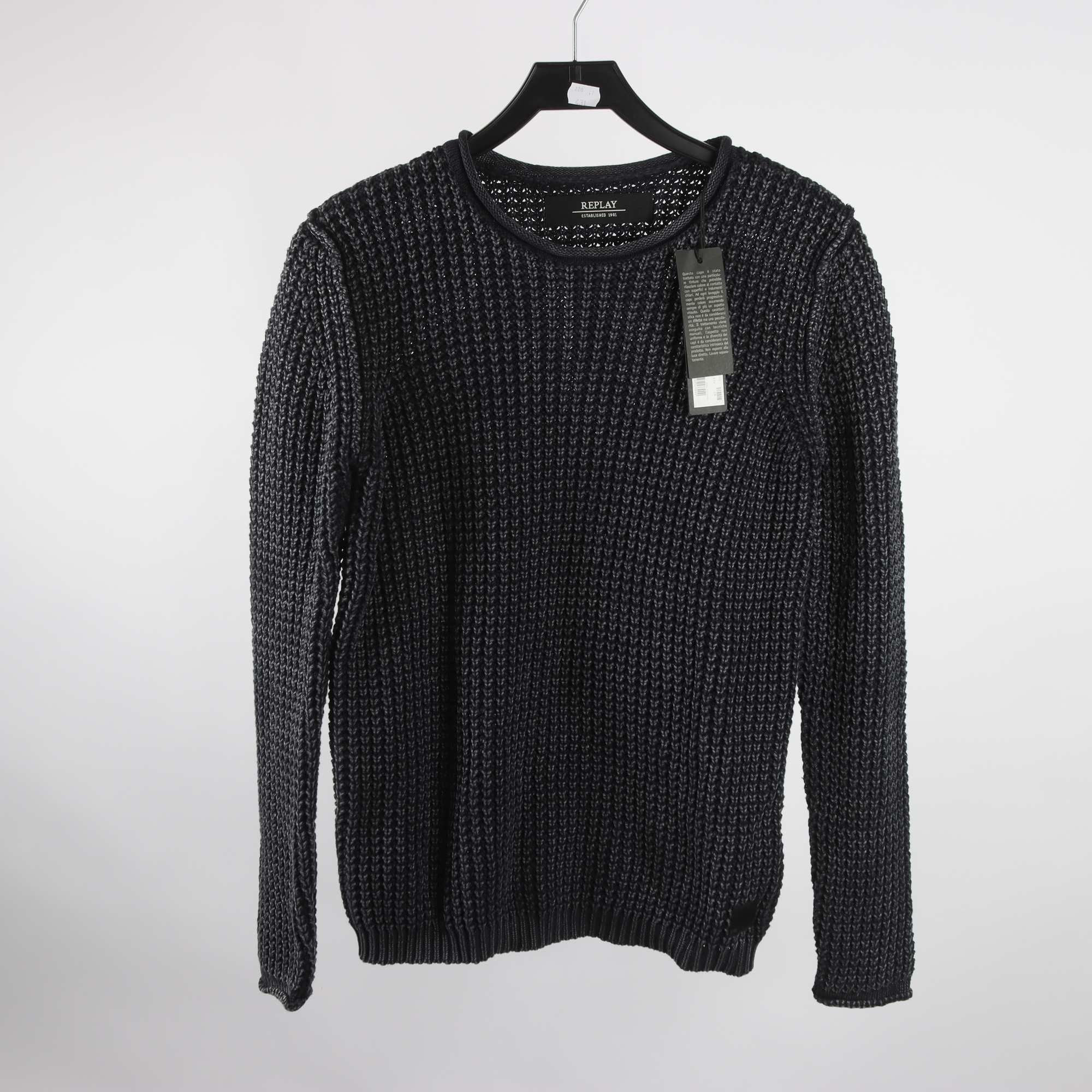 Tröja, Replay, blåsvart, stl. M.