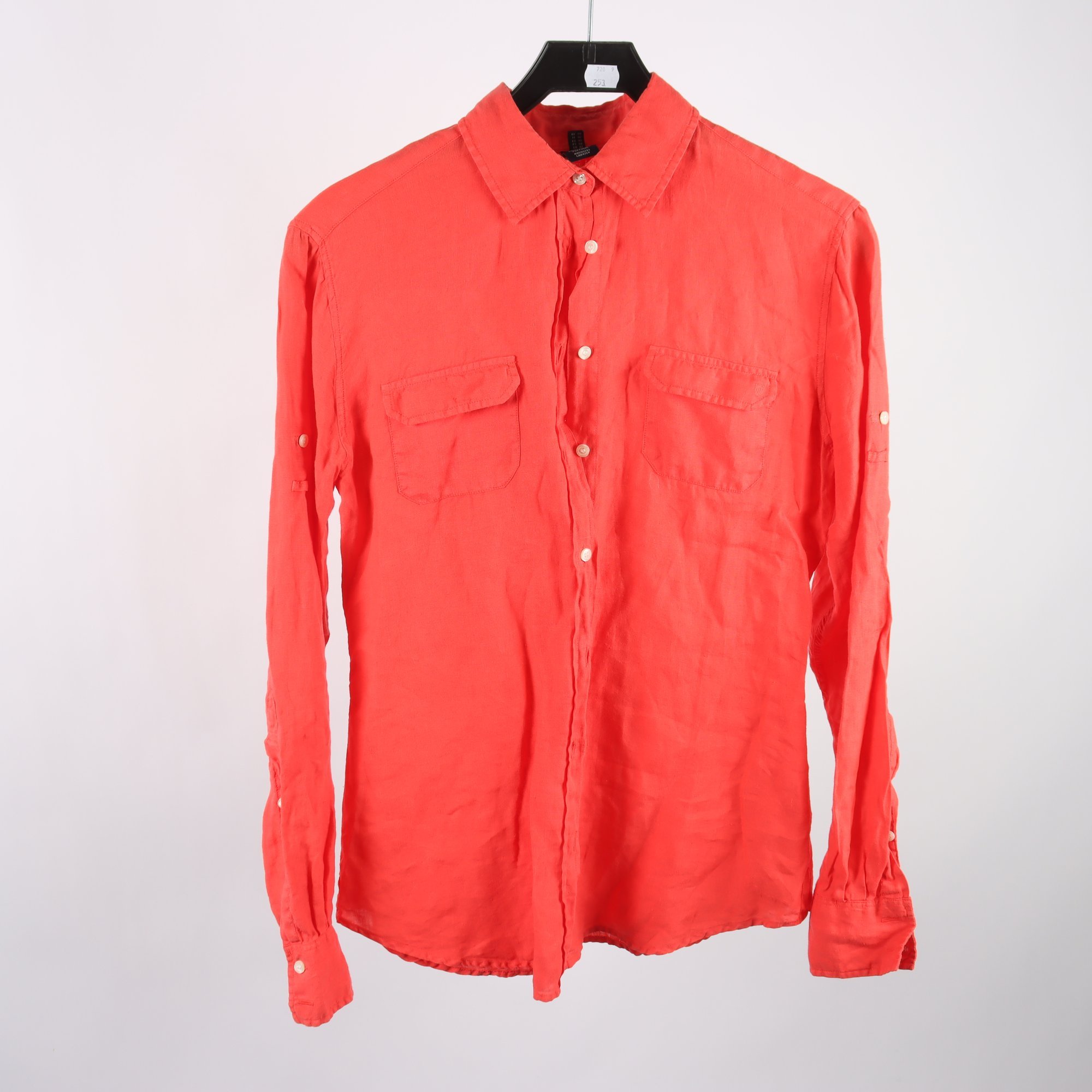 Blus, Gant, ljusröd, lin, stl. 38