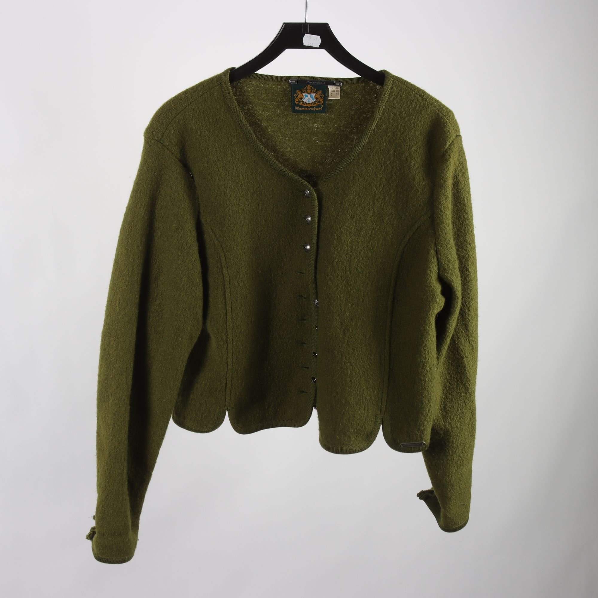 Kofta, Hammerschmid, grön, ull, stl. 46.