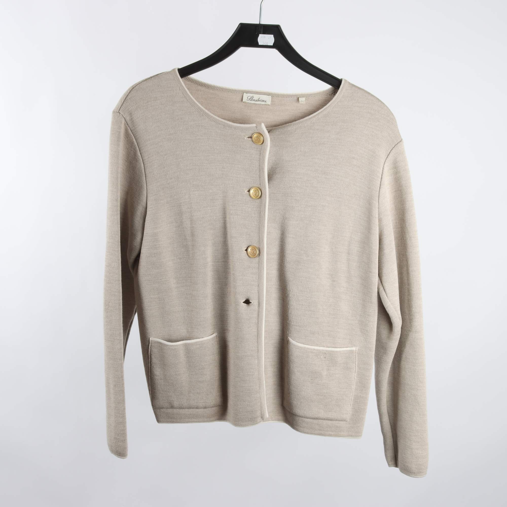 Kofta, Stenströms, beige, ull, stl. L.