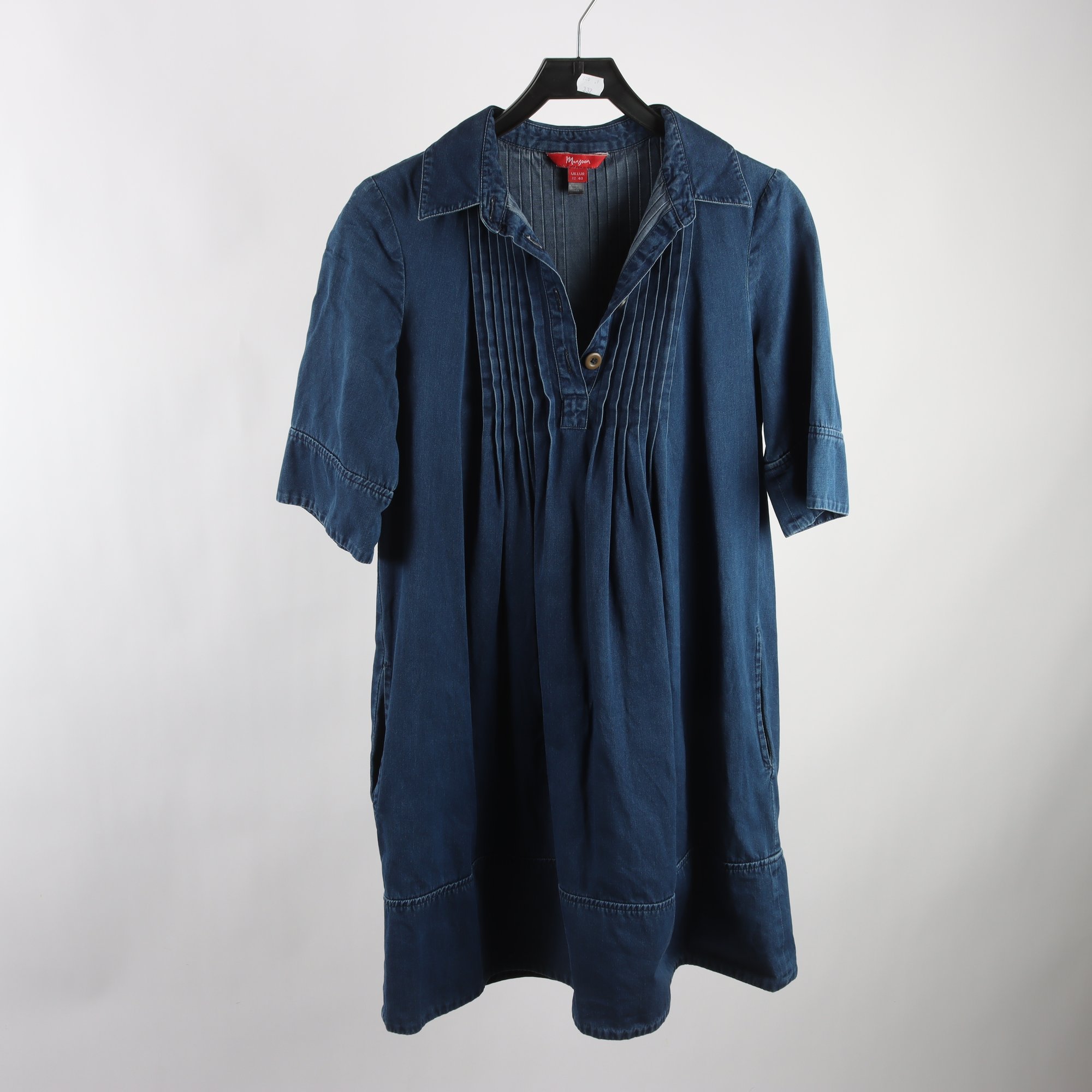 Jeansklänning, Monsoon, blå, stl. 40.