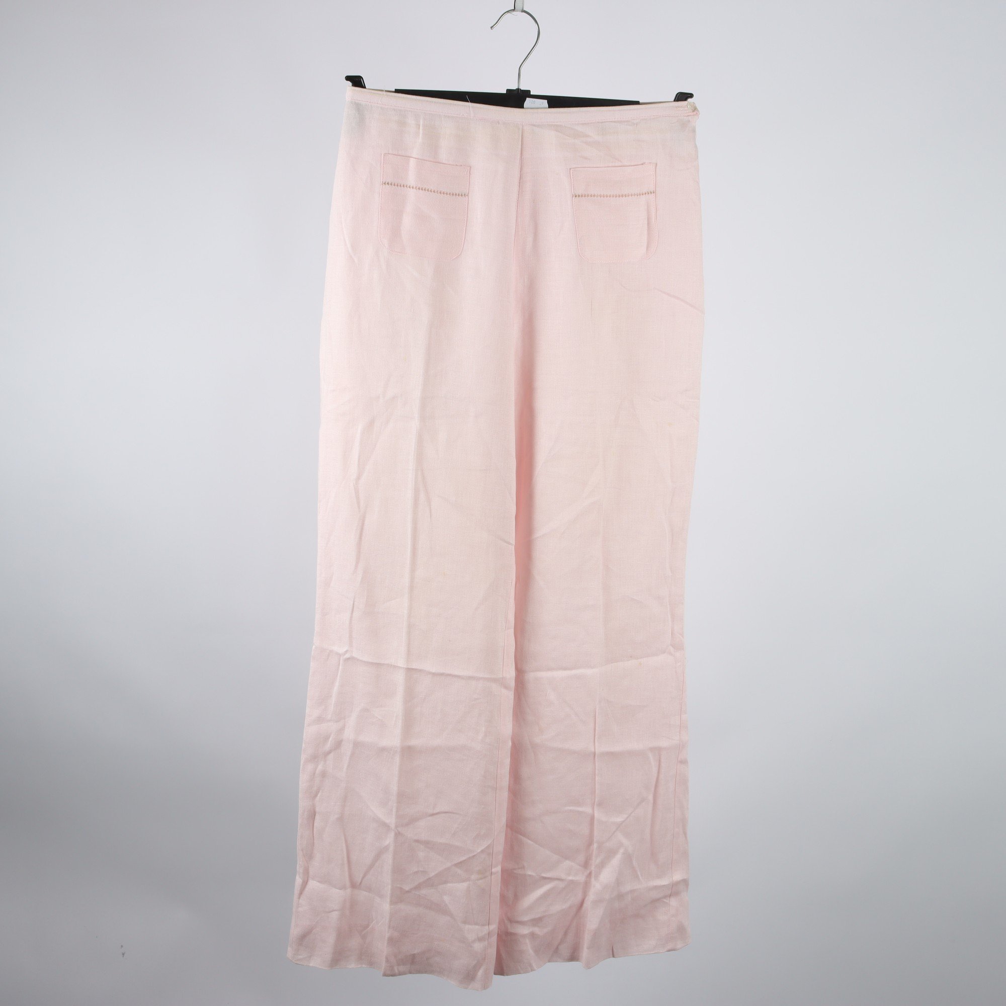 Byxor, Seiden Sticker, rosa, 100% lin, stl. 38.