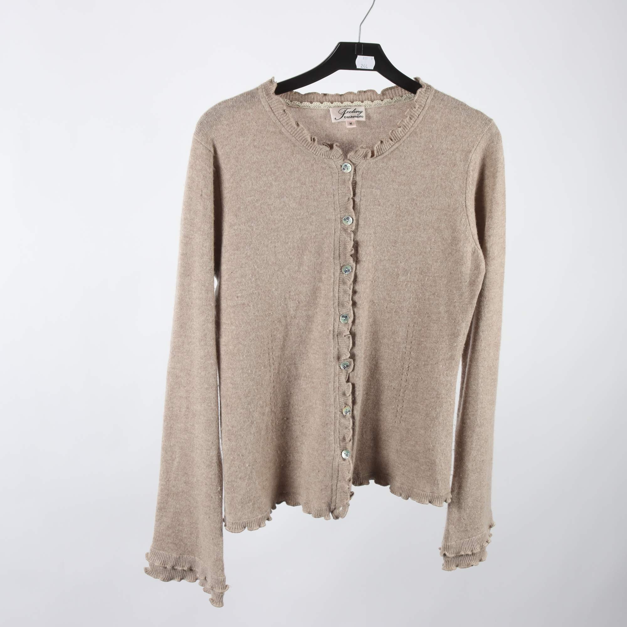 Kofta, Feeling, beige, 100% cashmere, stl. M.