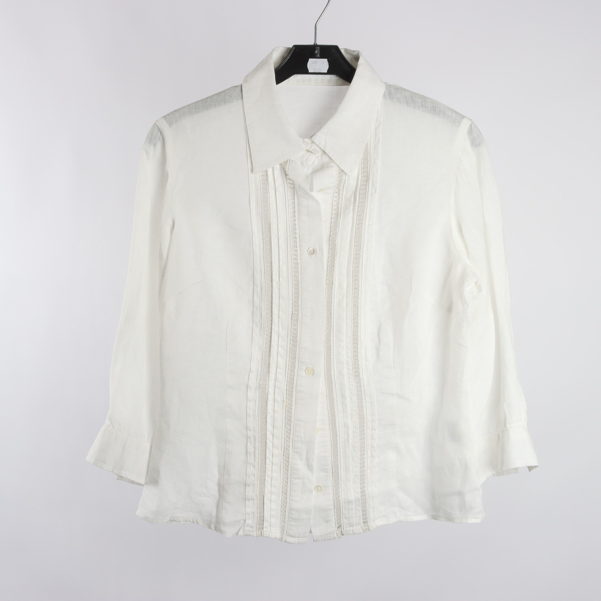 Blus, Stenströms, vit, lin, stl. 34.