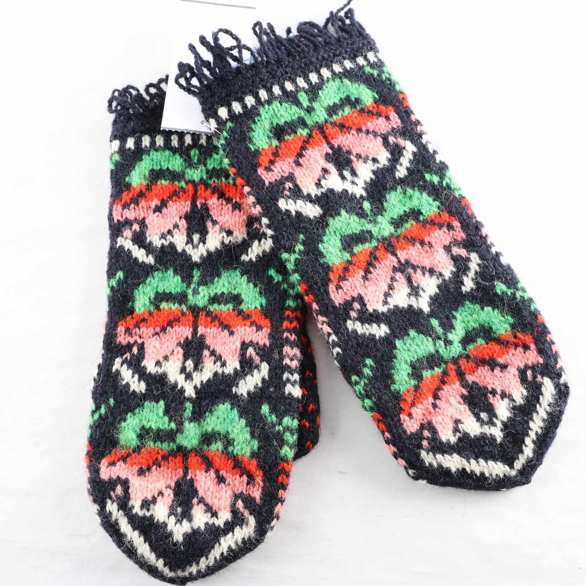 Vantar, Okänd, svart, grön, ull.