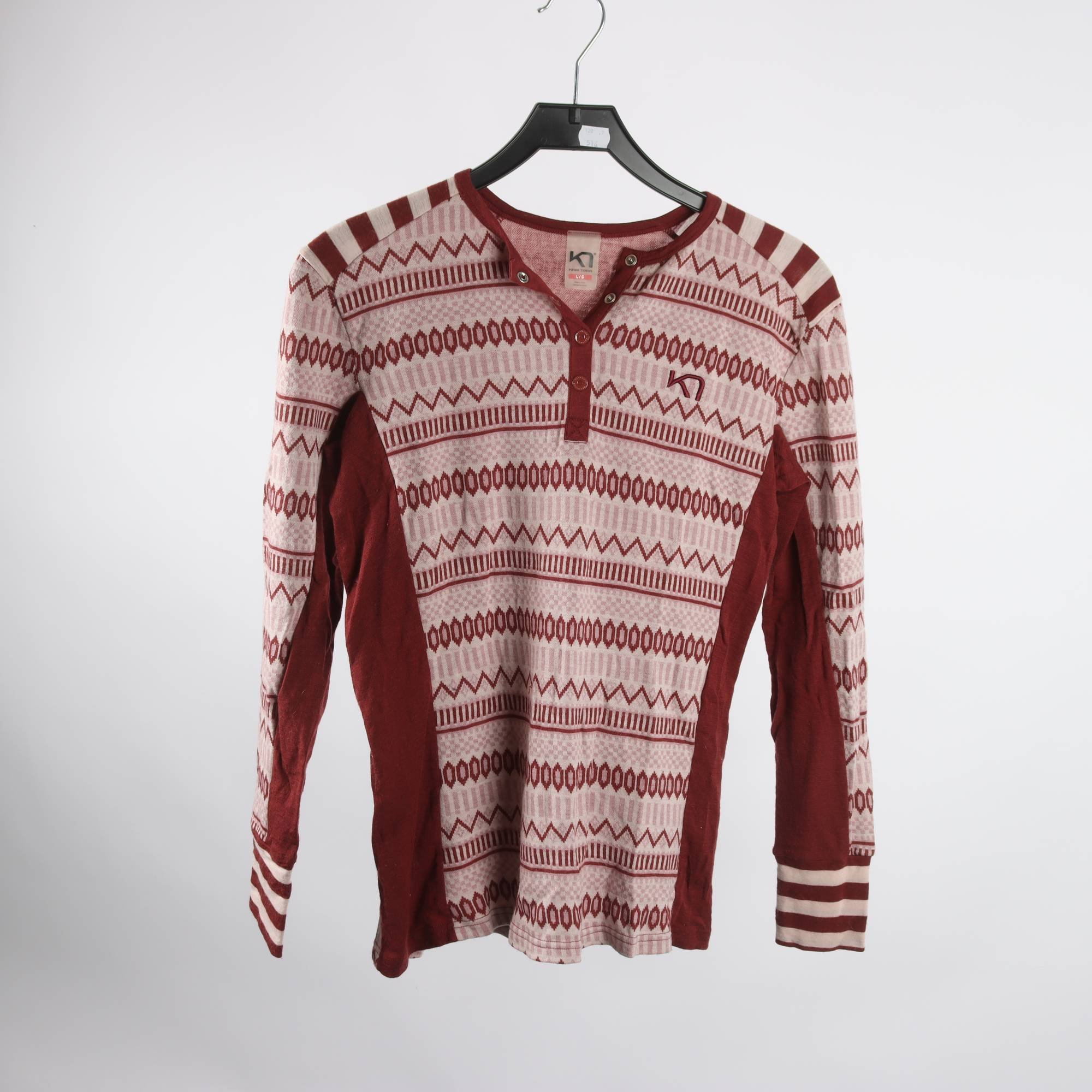 Underställströja, Kari Traa, vinröd, ull, stl. L.