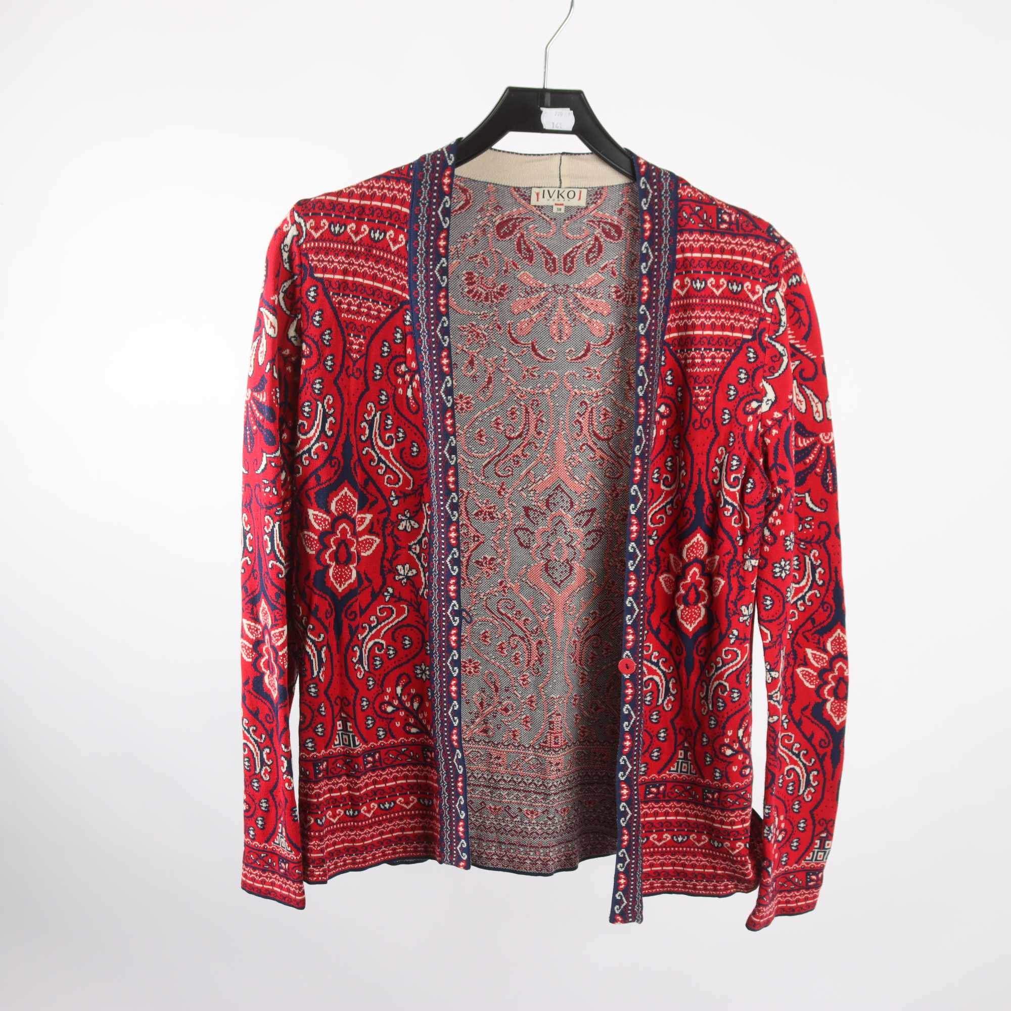 Kofta, Ivko, blå, röd, stl. 38.