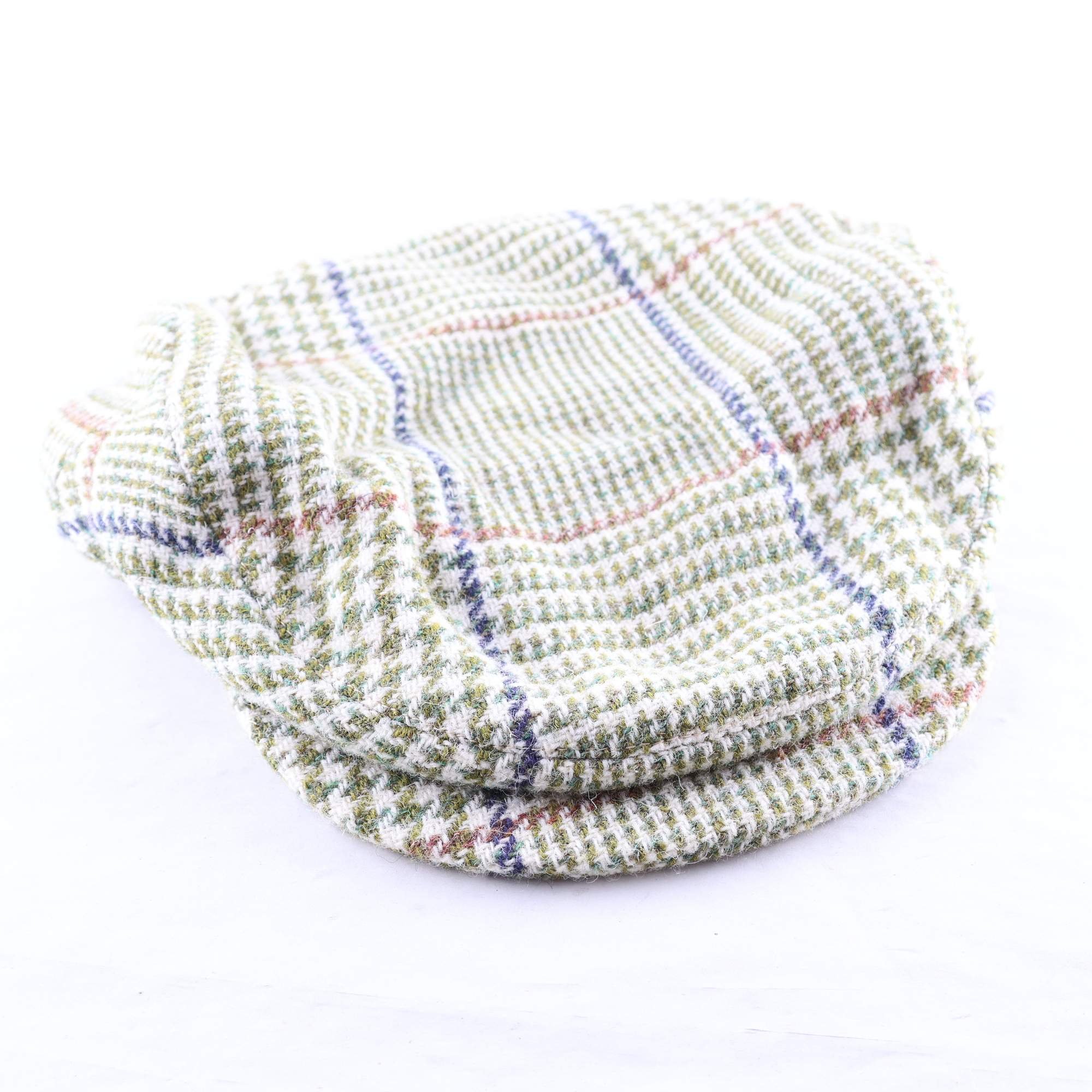 Gubbkeps, Islay Wollen Mill, Scotland, grön, mönstrad, 100% ull, stl. 7,5.