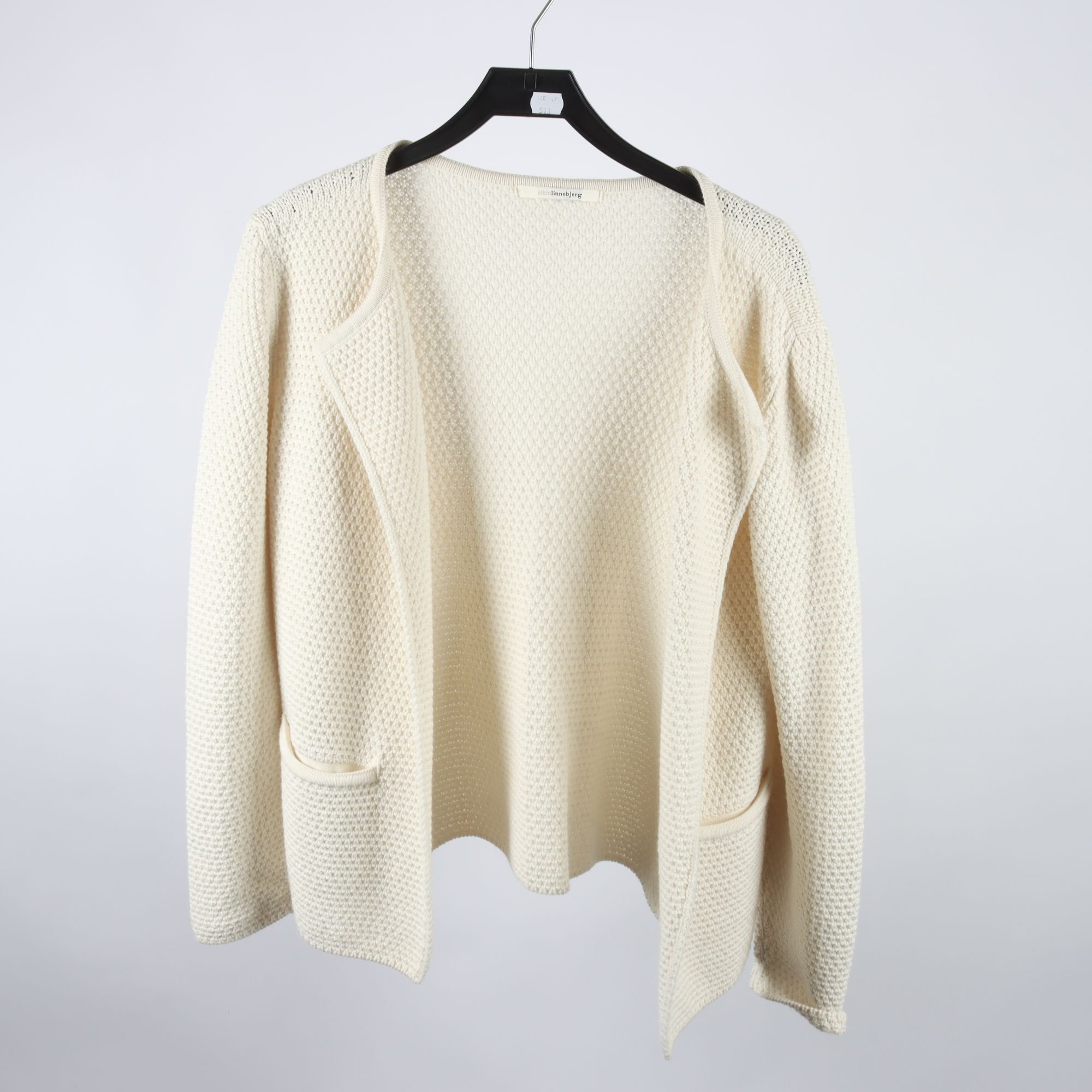 Kofta, Sibin Linneberg, vit, ull, stl. L.