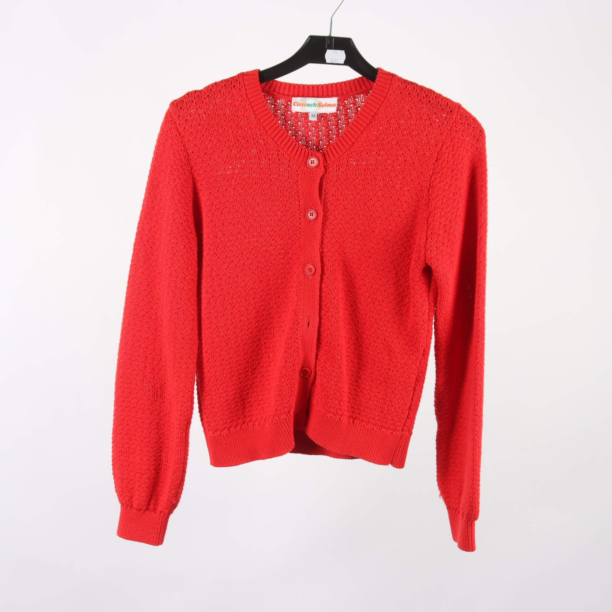 Kofta, Cissi och Selma, röd, stl. XS.