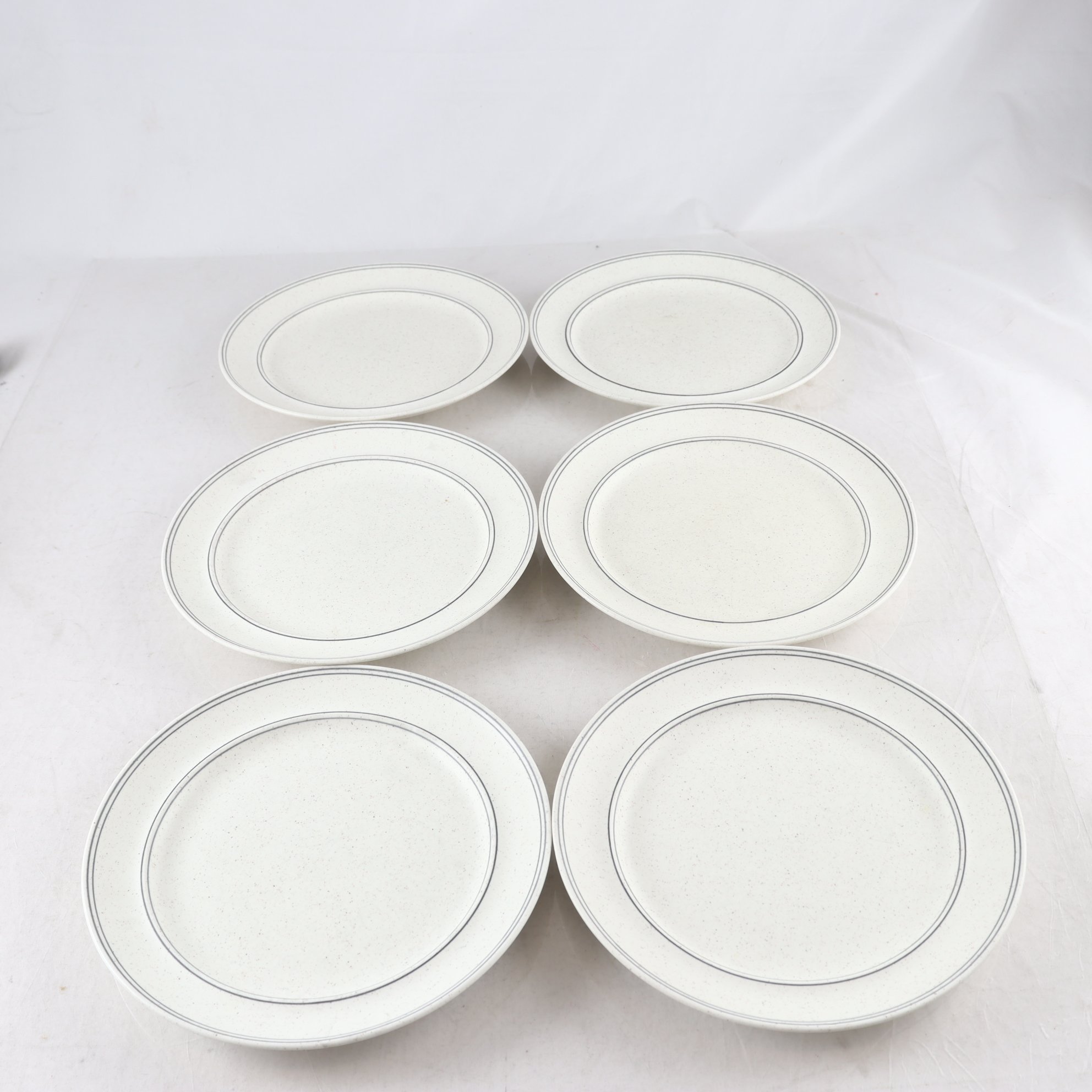 Tallrikar, Gustavsberg Stig Lindberg Birka, 6 st. Samfraktas ej.