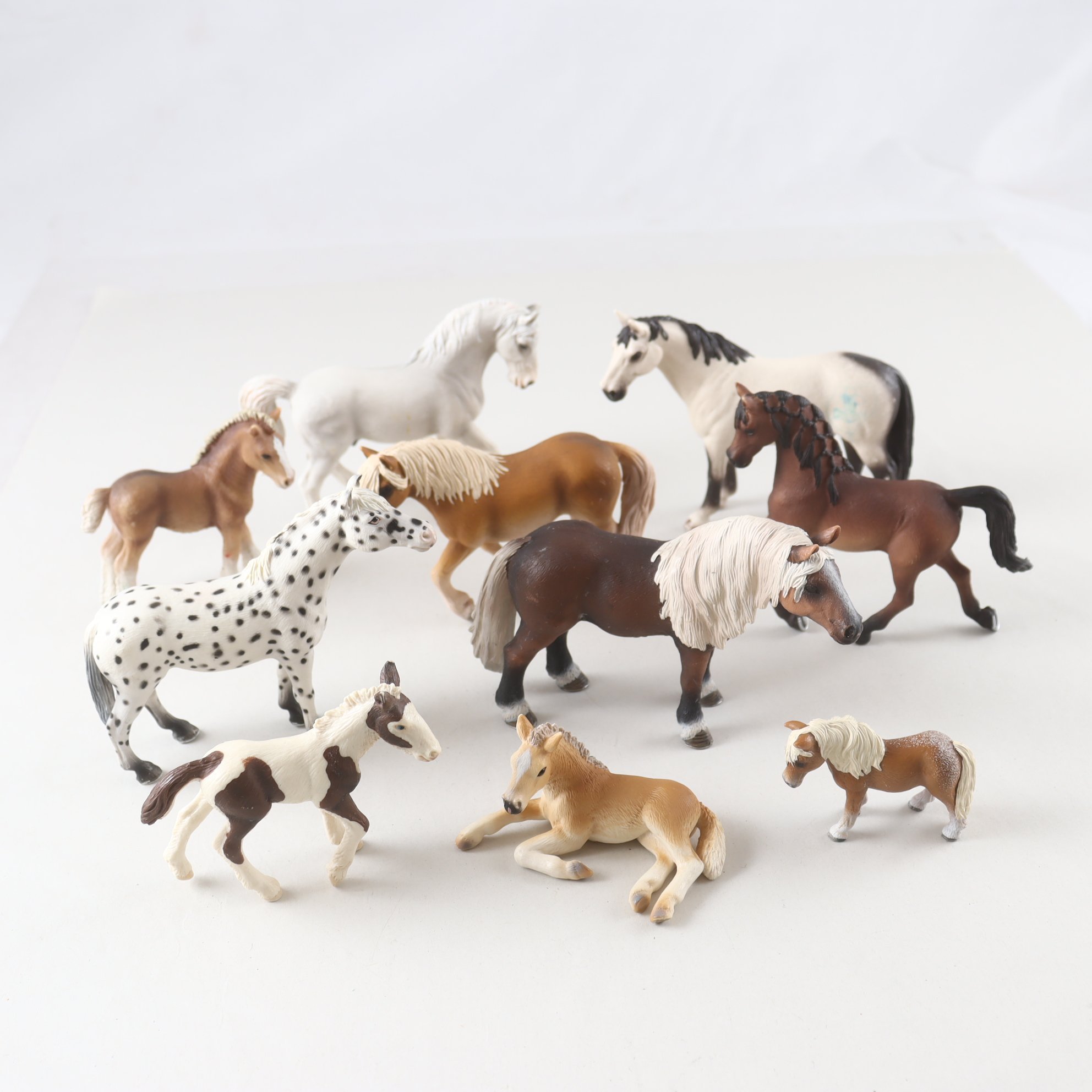 Hästar, Schleich, blandat.