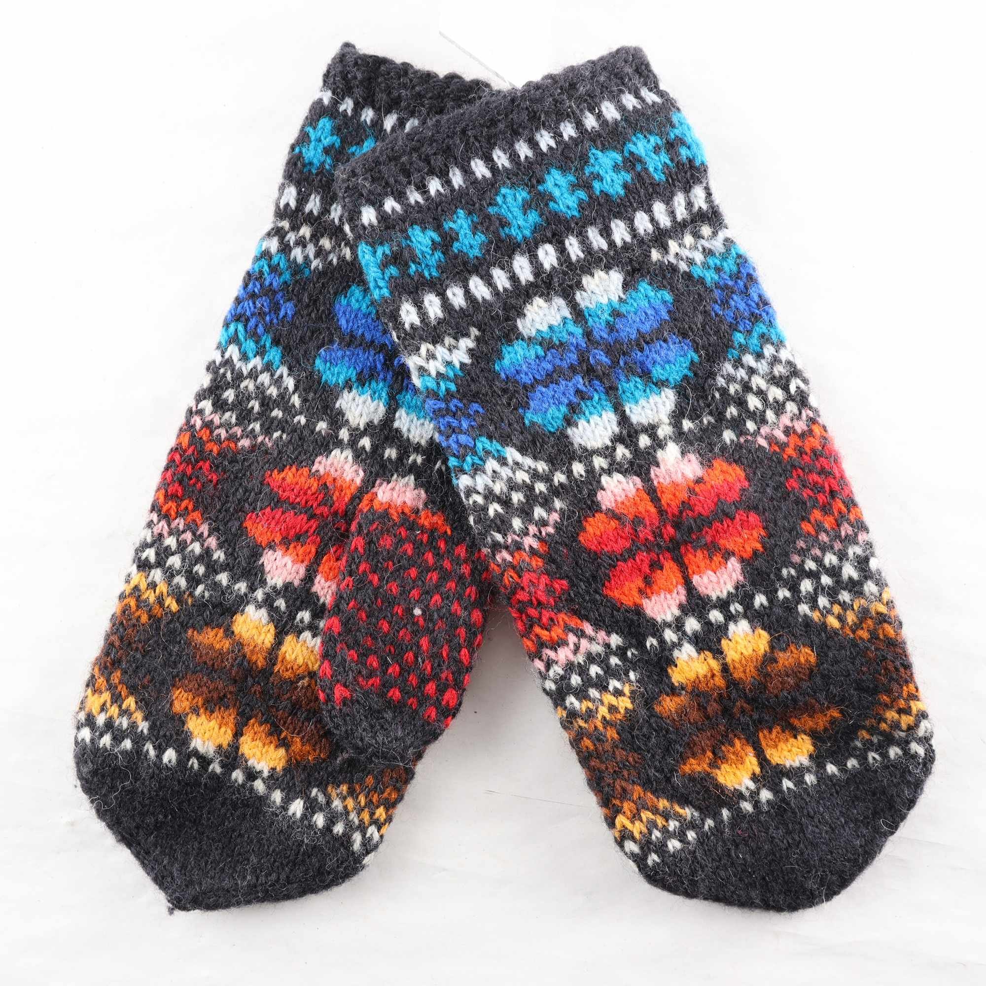 Vantar, Okänd, svart, blå, röd, ull.