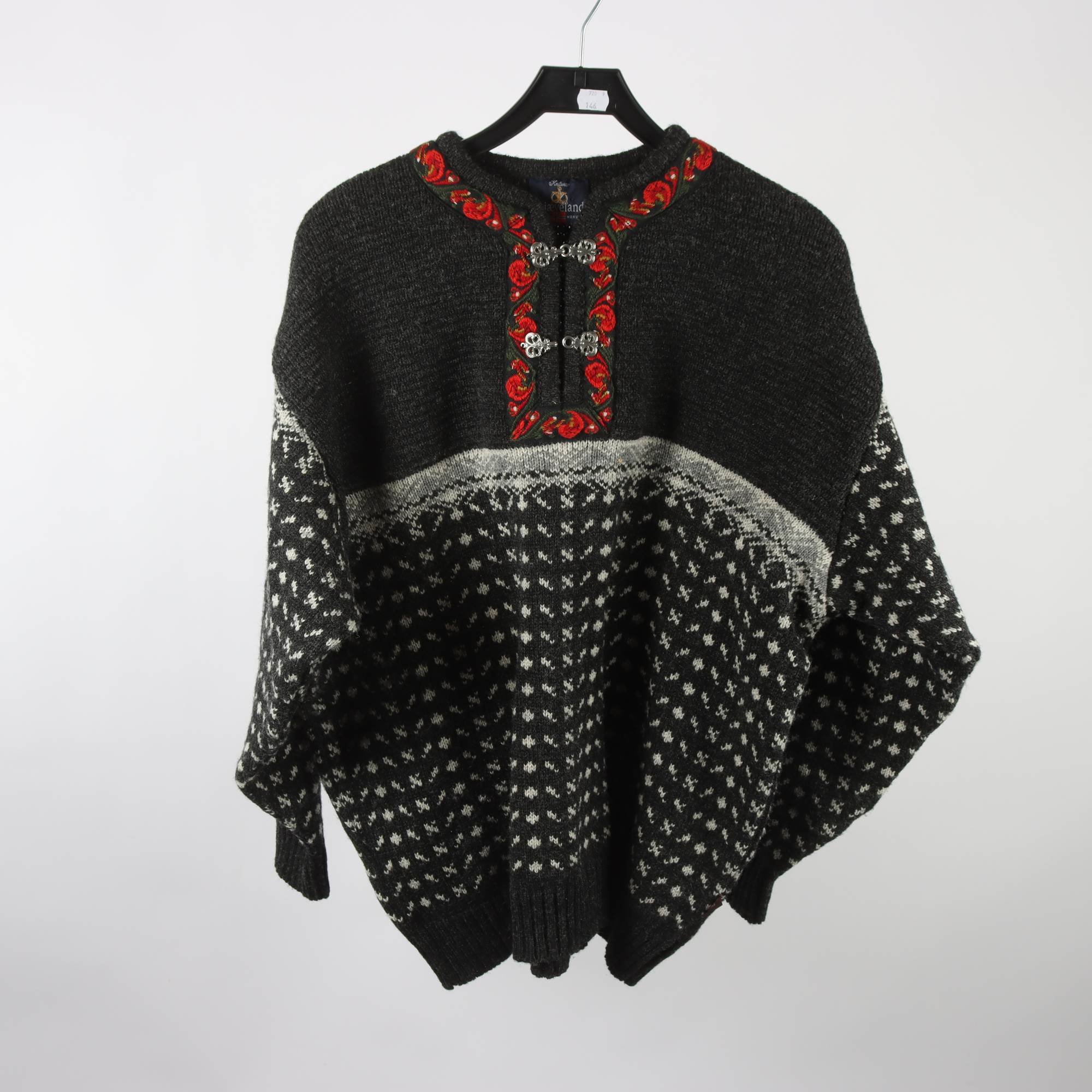 Tröja, Skjaeveland, grå, 100% ull, stl. L.