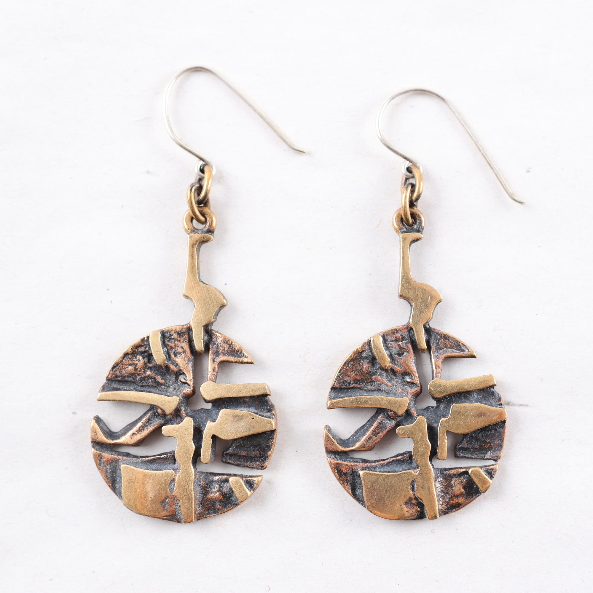 Örhängen, brons, Jorma Laine, Finland