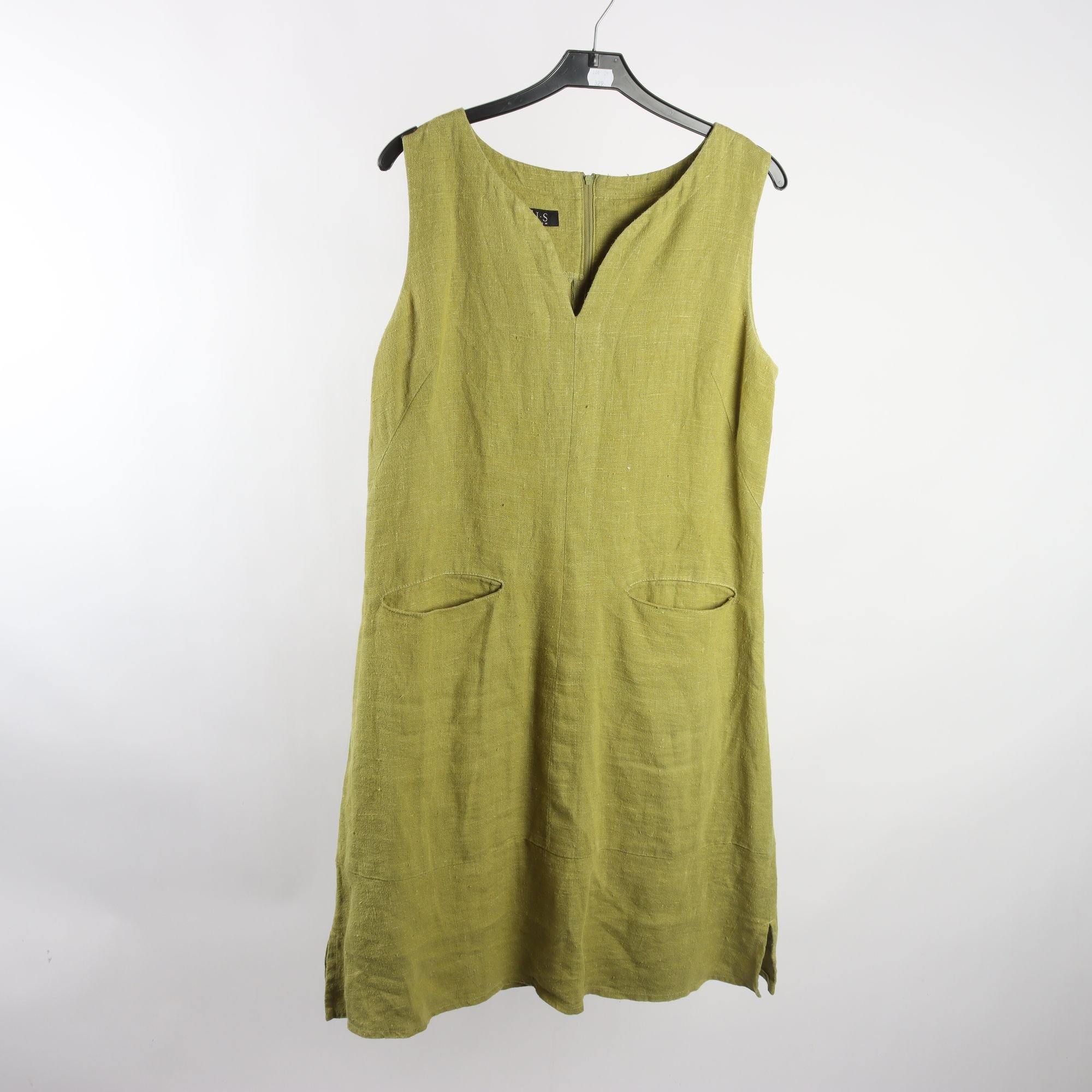 Klänning, K.U.S, grön, lin, stl. 40.