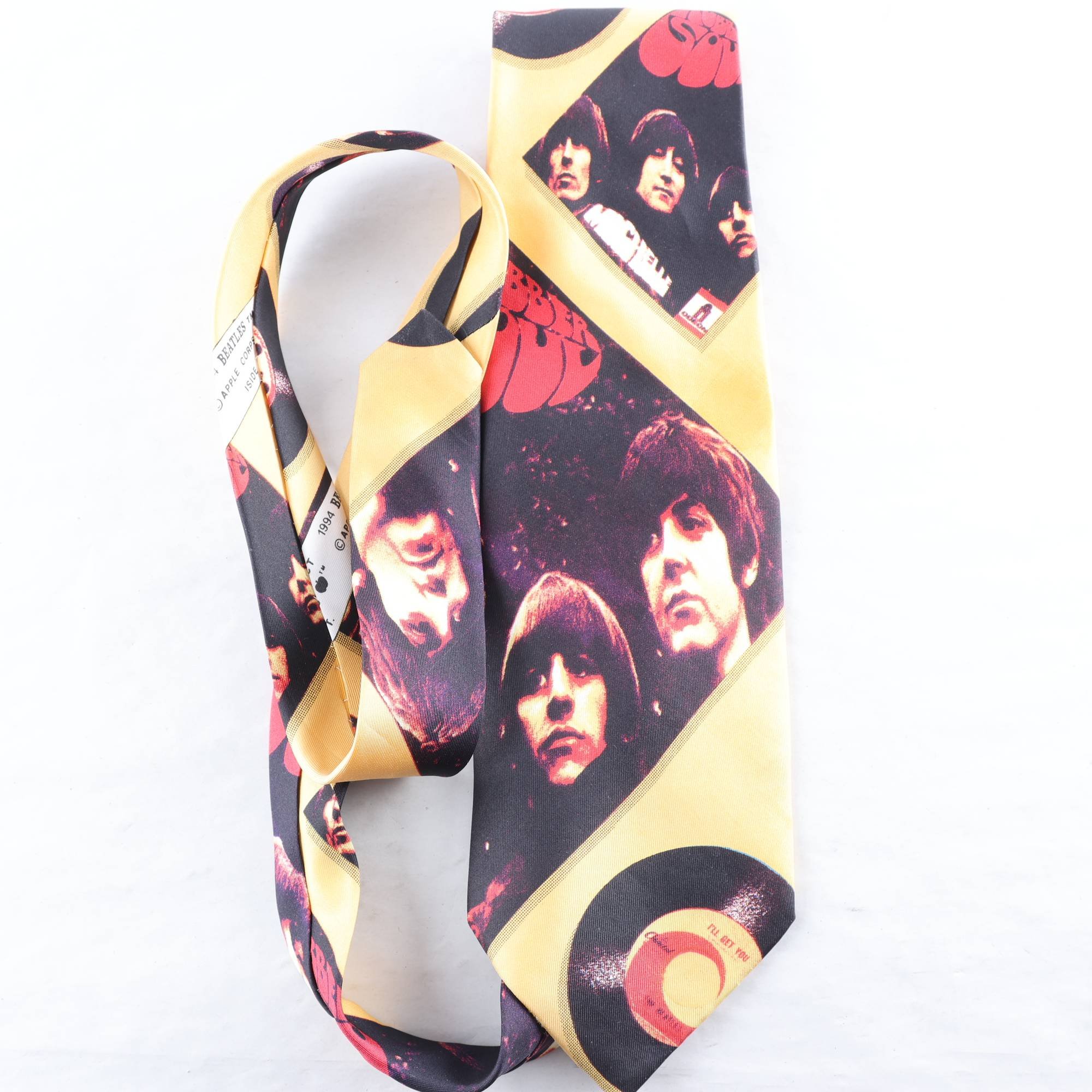 Slips, Roberto Mocellini x The Beatles, senapsgul, 100% silke.