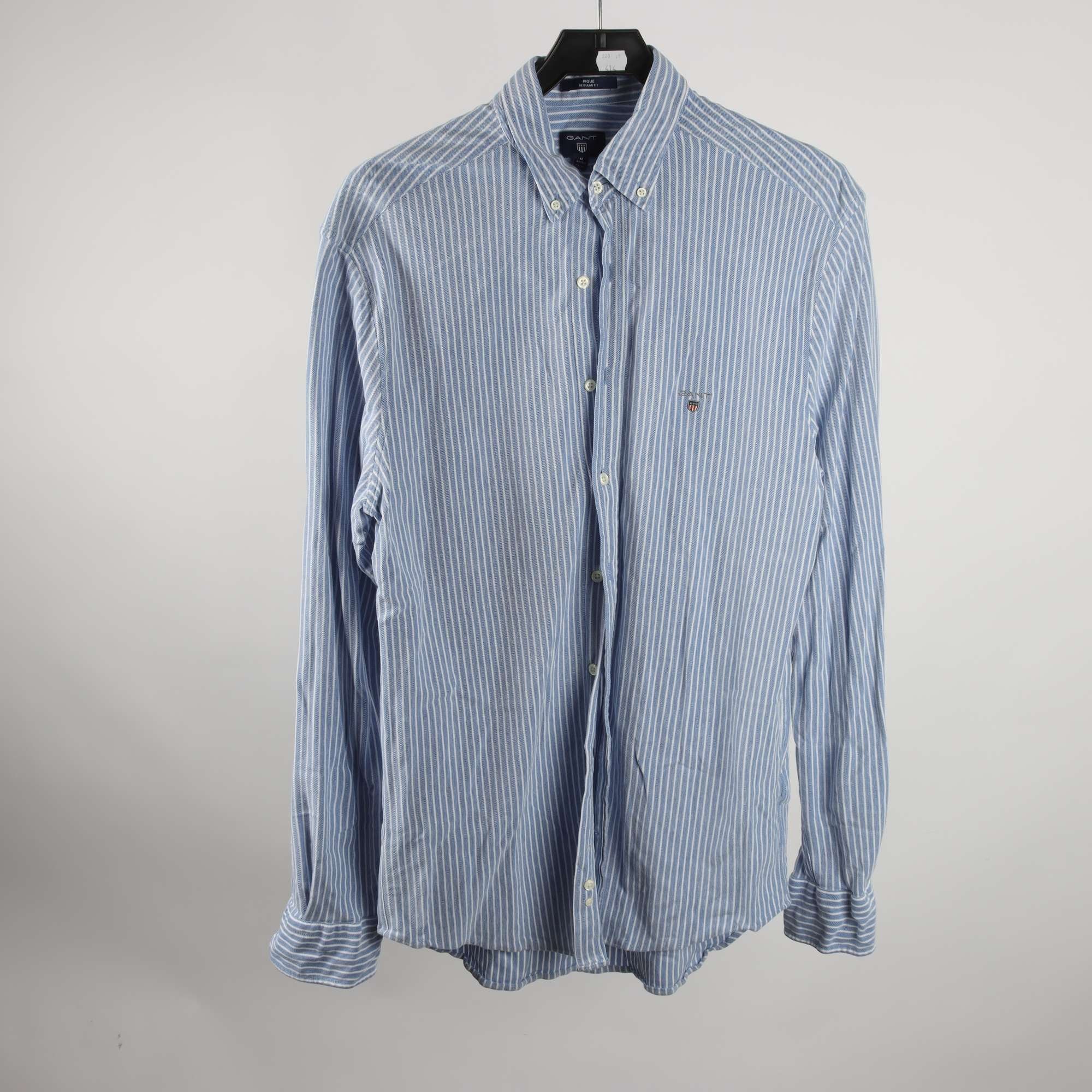 Skjorta, Gant, randig, vit, blå, stl. M.