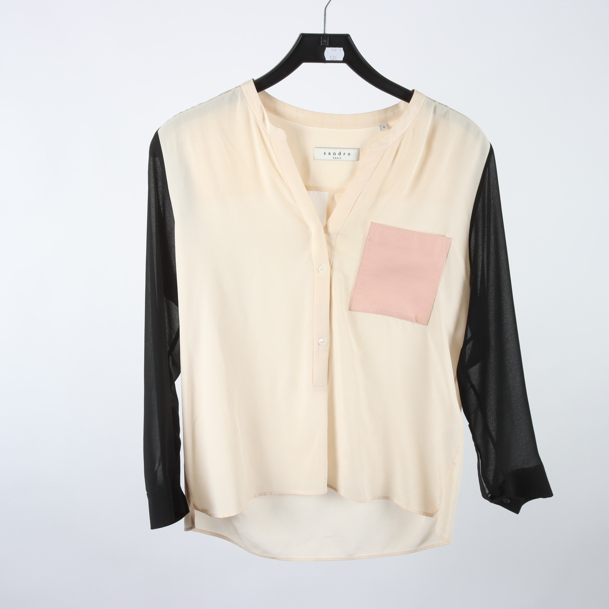 Blus, Sandro, beige, rosa, stl. S.