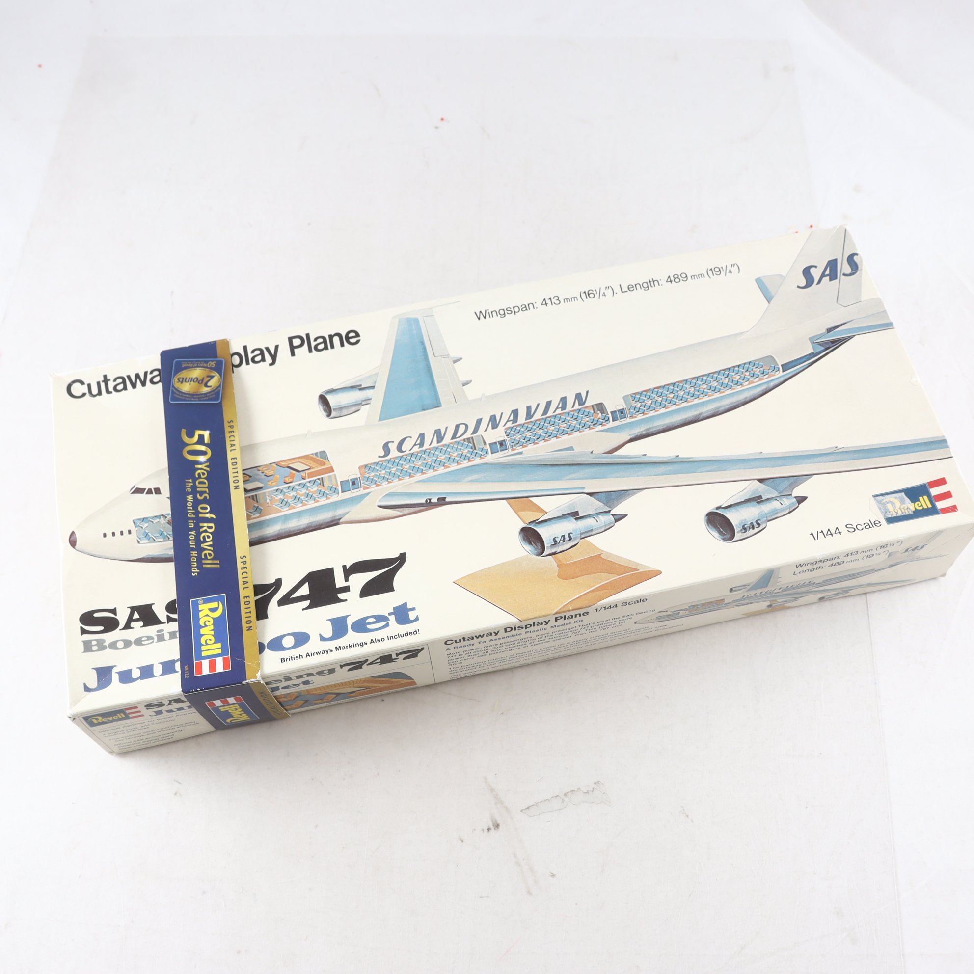 Byggsats, Jumbojet 747 sas boeing, revell. Samfraktas ej