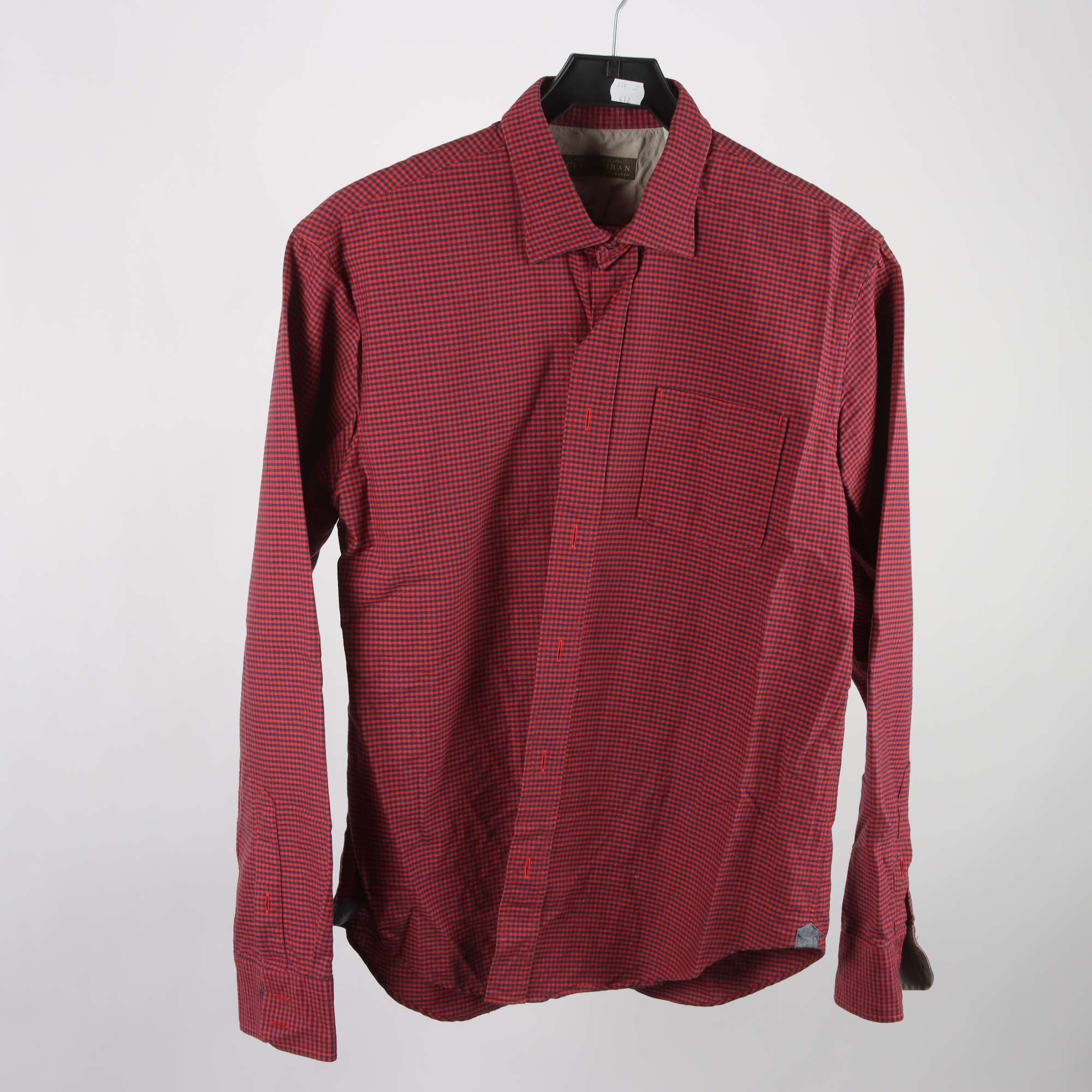 Skjorta, Claes Göran, rutig, röd, blå, stl. M.