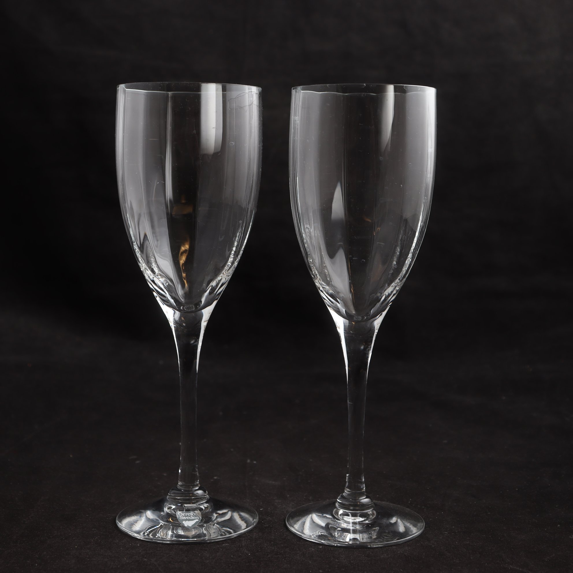 Vinglas, Orrefors Optica Symphony, Gunnar Cyrén, 2 st