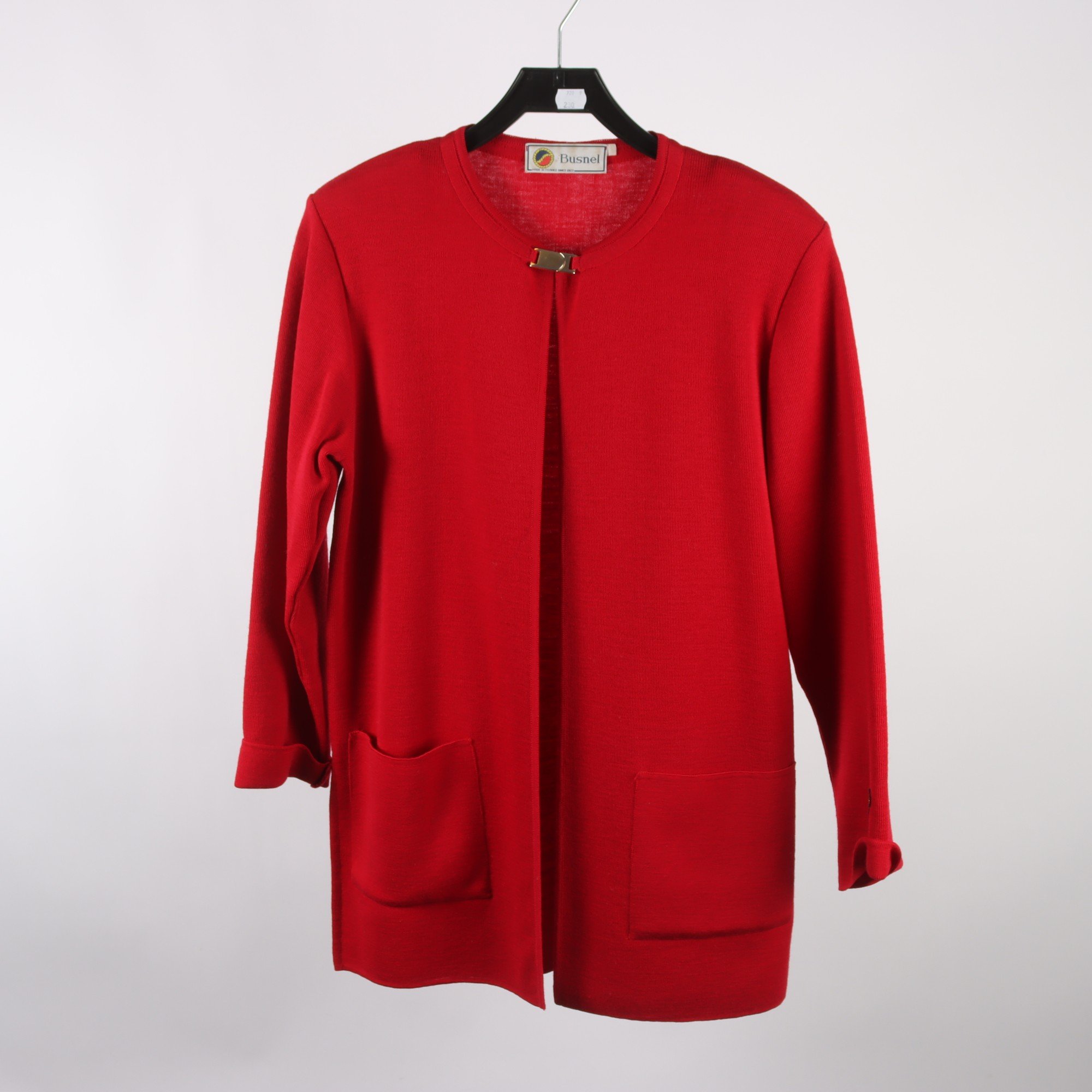 Kofta, Busnel, röd, ull, stl. ca. S.