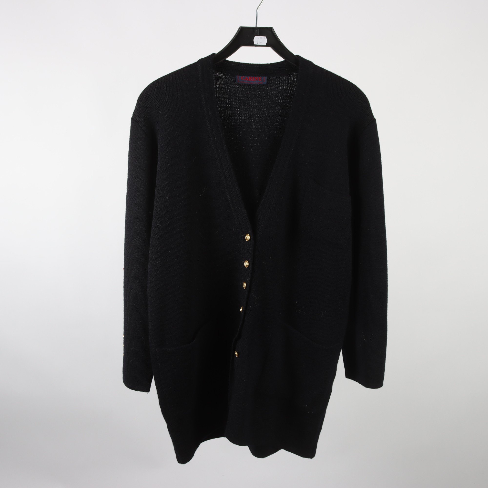 Kofta, Carine, Paris, blå, 100% ull, stl. ca. L.